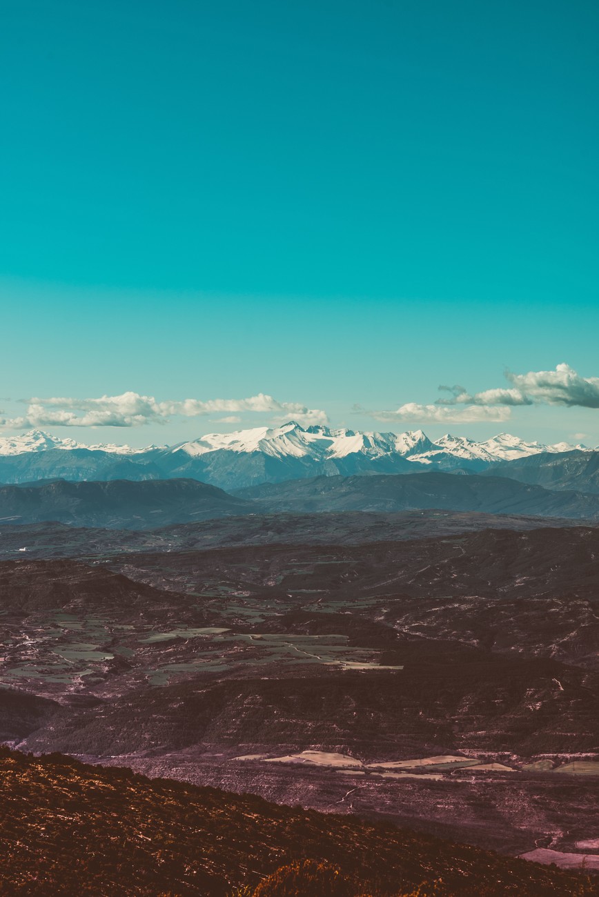 Snow On A Mountain Behind The Desert Wallpapers