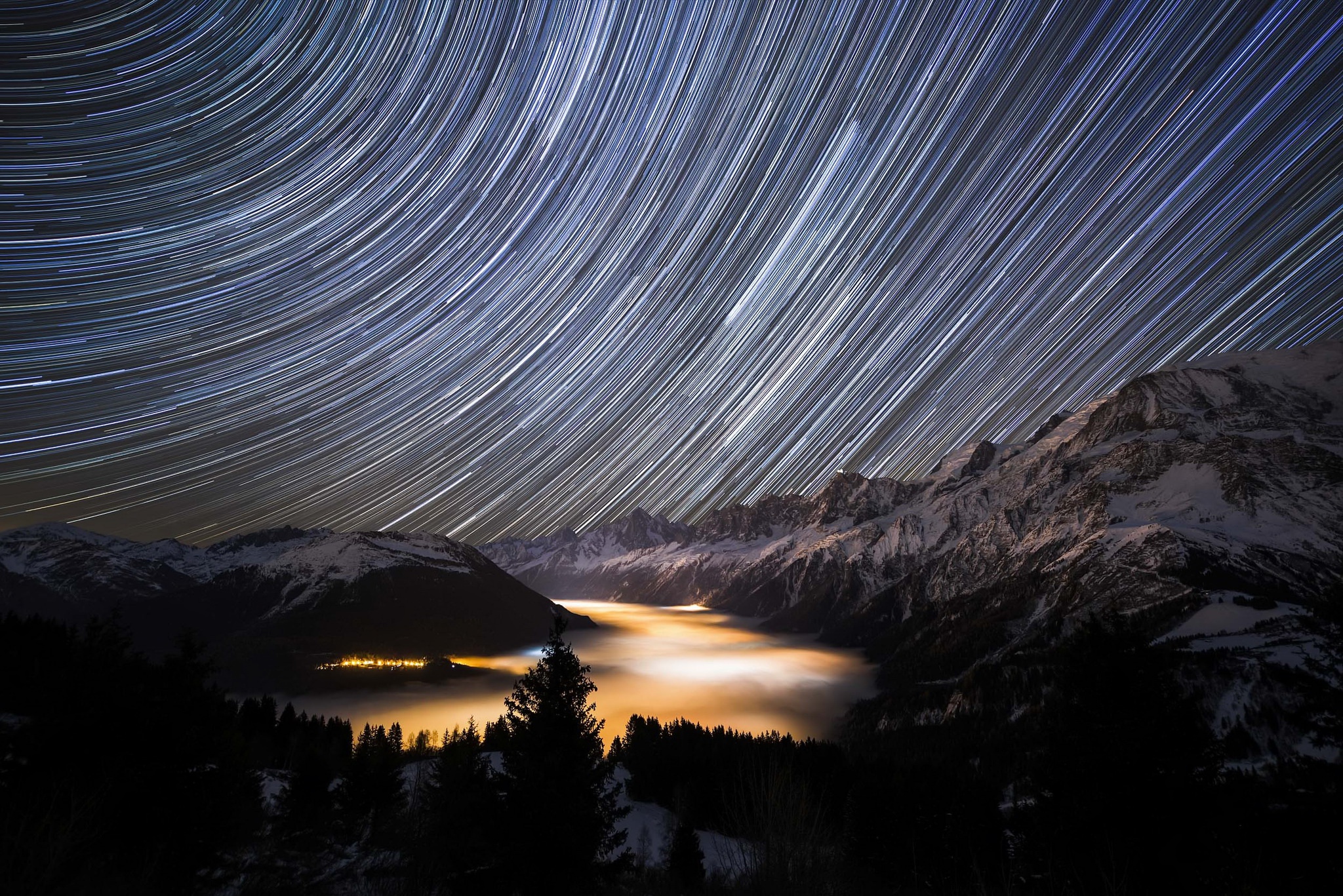 Star Trails Over The Lone Cabin Wallpapers