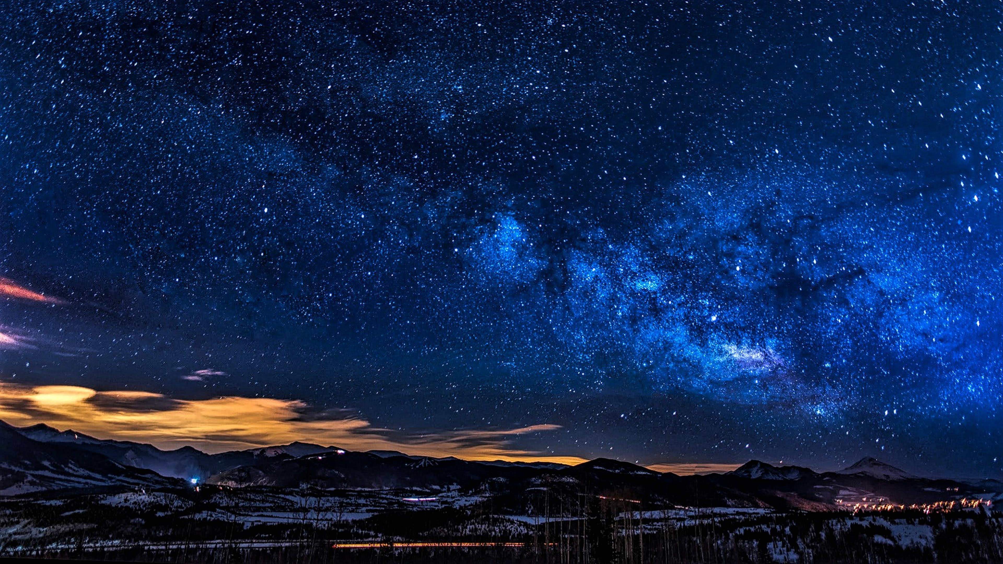 Starry Night Landscape Wallpapers