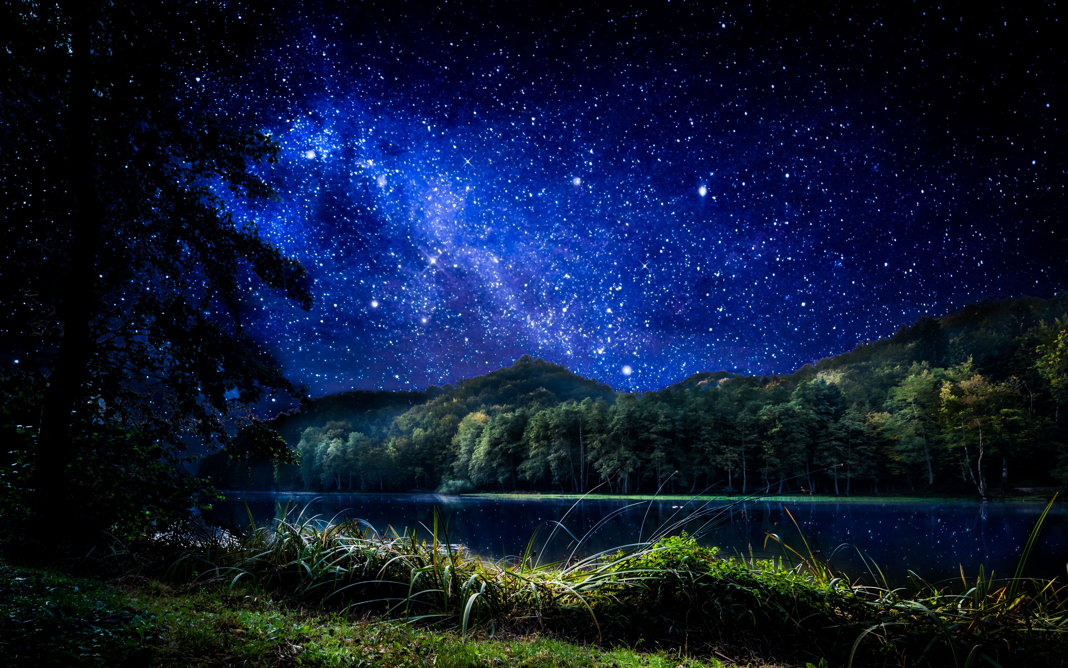 Starry Star Sky And Mountain Wallpapers