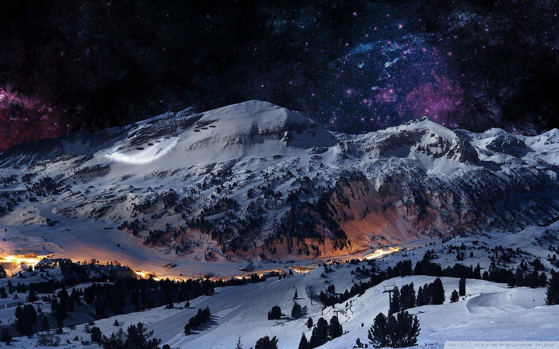 Starry Winter Night Wallpapers