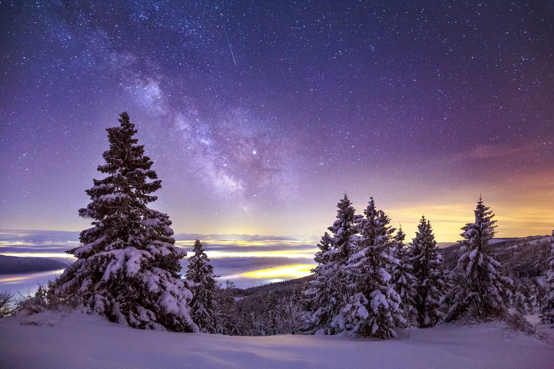 Starry Winter Night Wallpapers