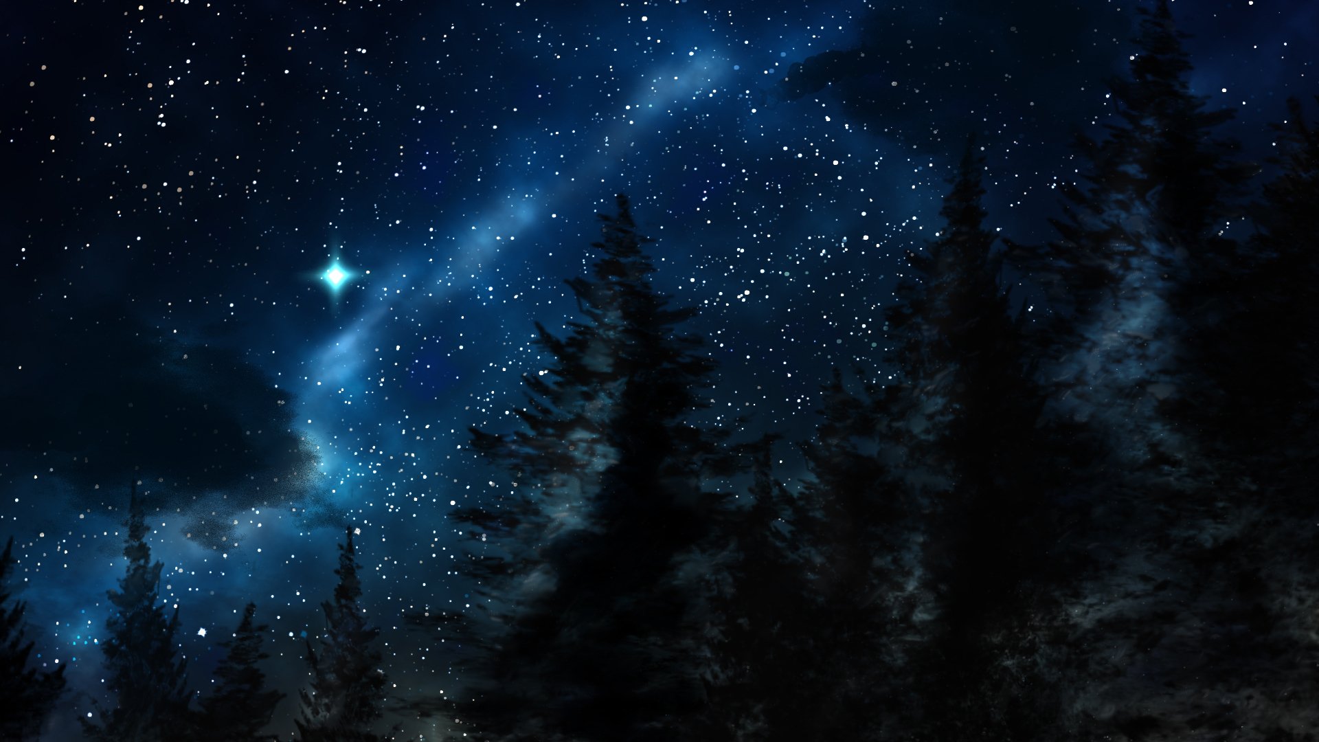 Starry Winter Night Wallpapers