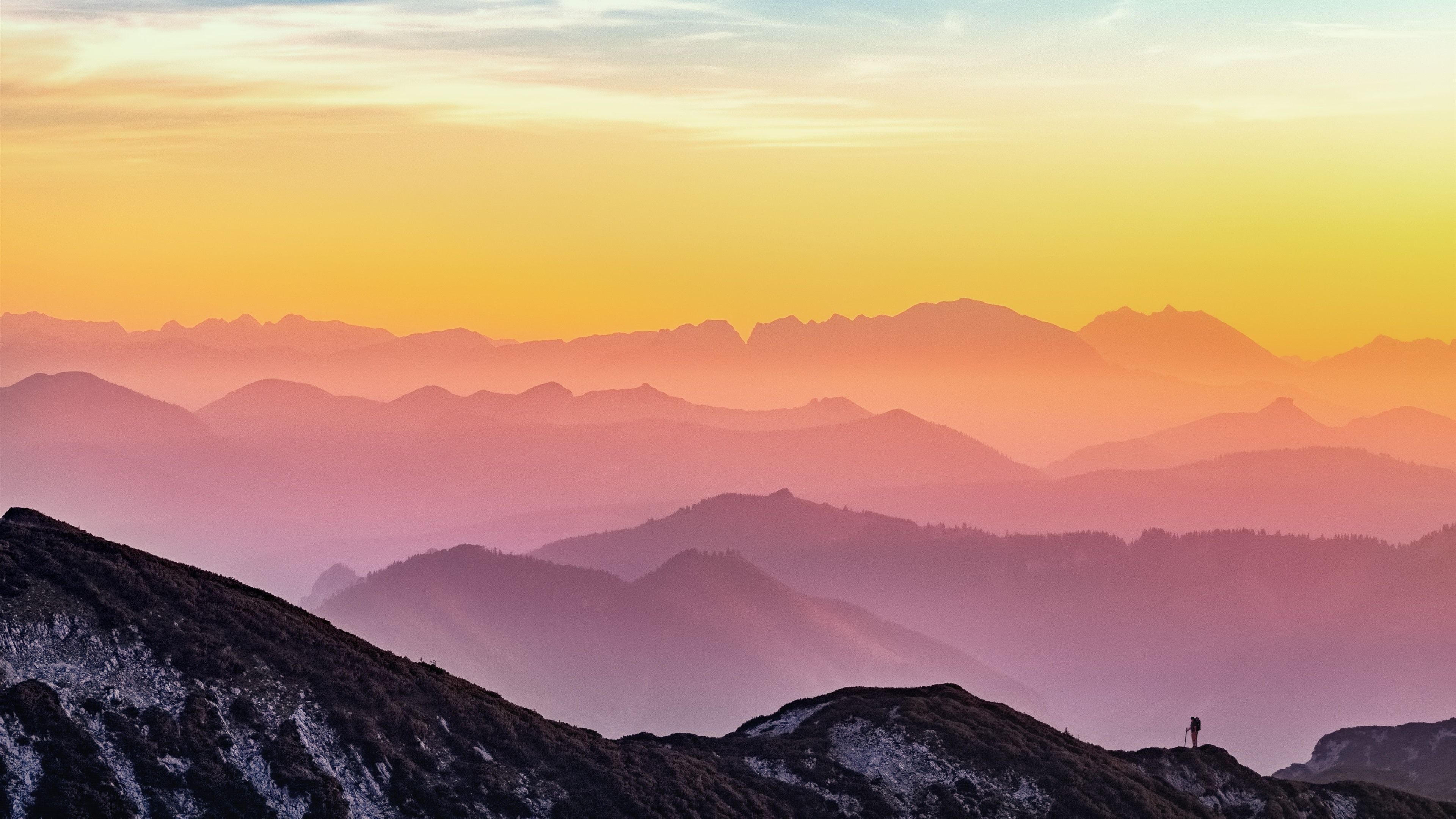 Start Of Sunrises Over Mountains Wallpapers