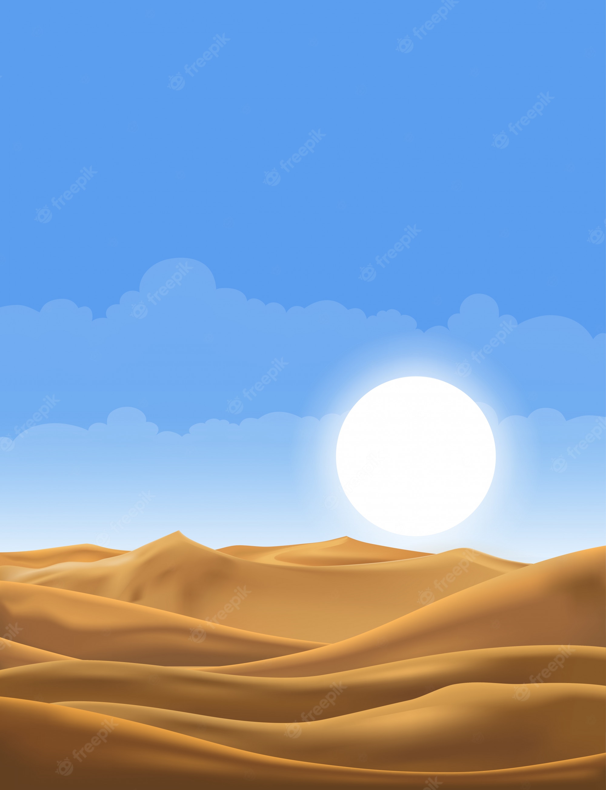 Sunny Day In Desert 4K Wallpapers