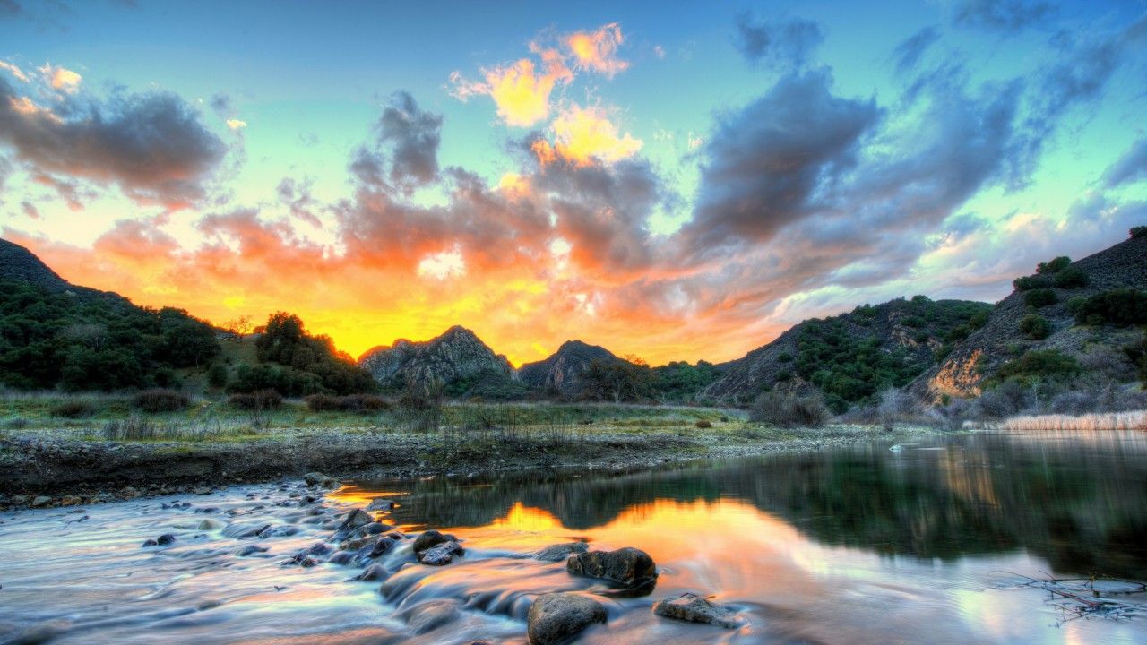 Sunrise Reflection On River Wallpapers