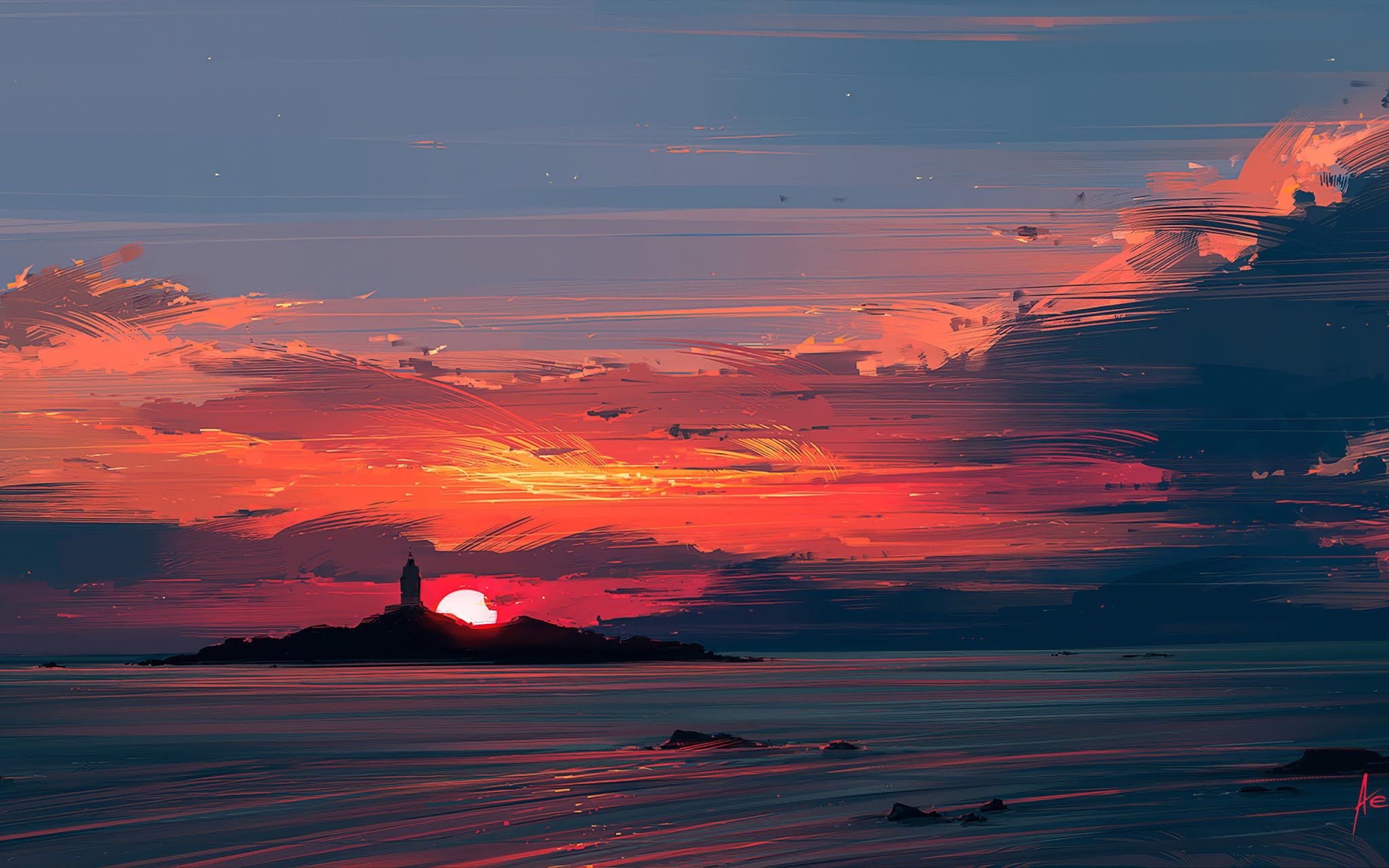 Sunset Digital Art 4K Wallpapers