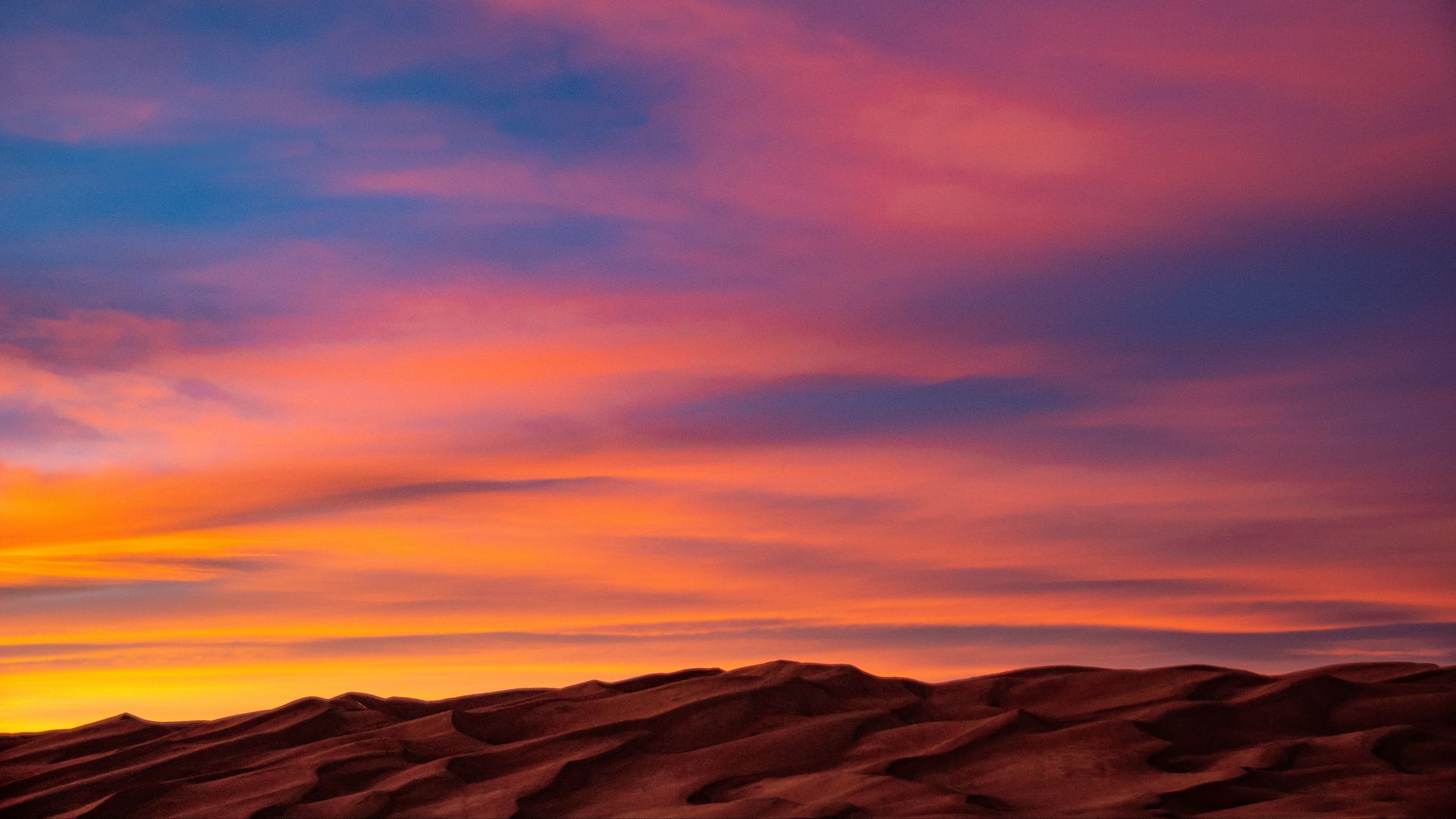 Sunset In Volcano Desert Wallpapers