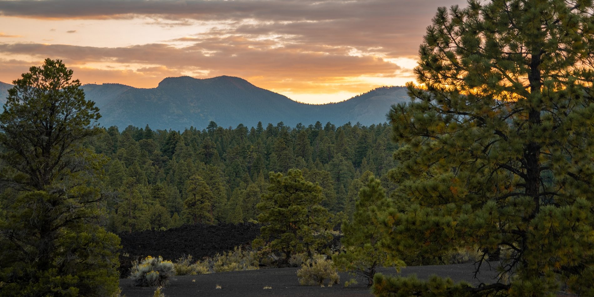 Sunset In Volcano Desert Wallpapers