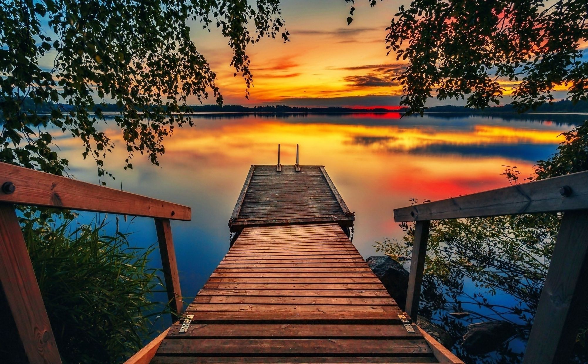 Sunset Lake View Wallpapers