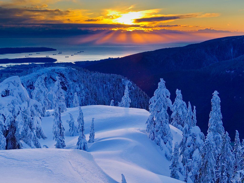 Sunset Mamquam Mountain Canada Wallpapers