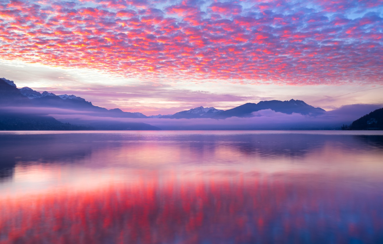 Sunset Reflection In Lake Wallpapers