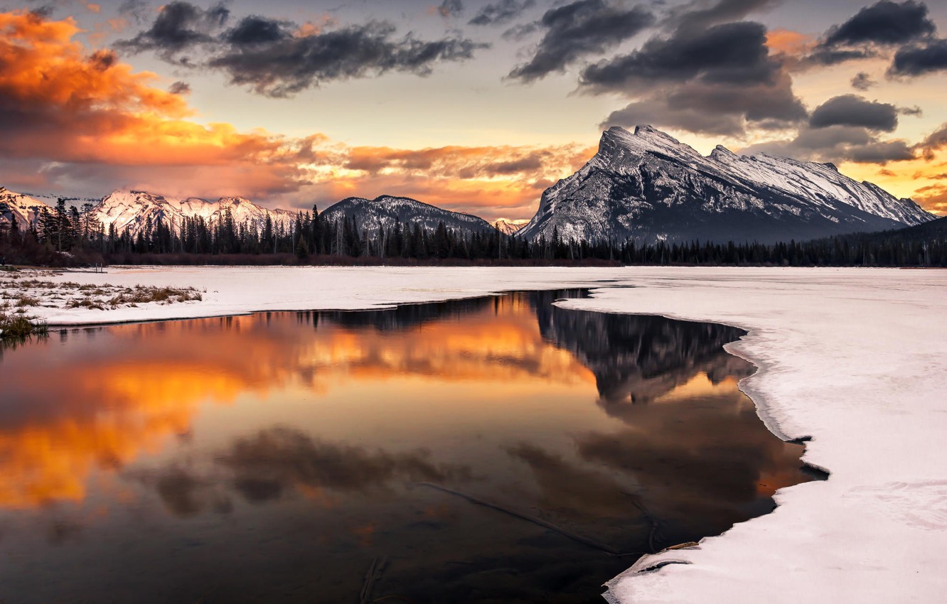 Sunset Reflection In Lake Wallpapers