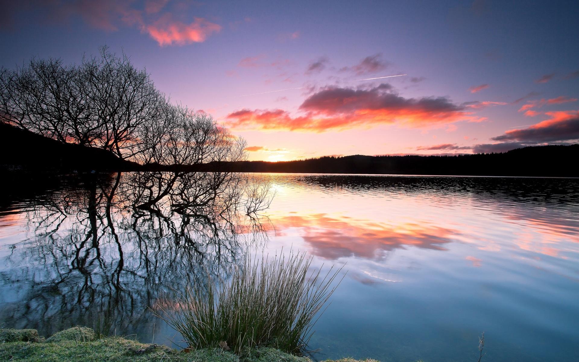 Sunset Reflection In Lake Wallpapers