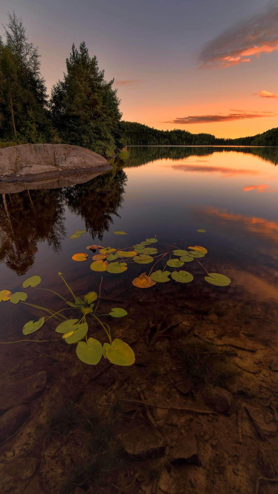 Sunset Reflection In Lake Wallpapers