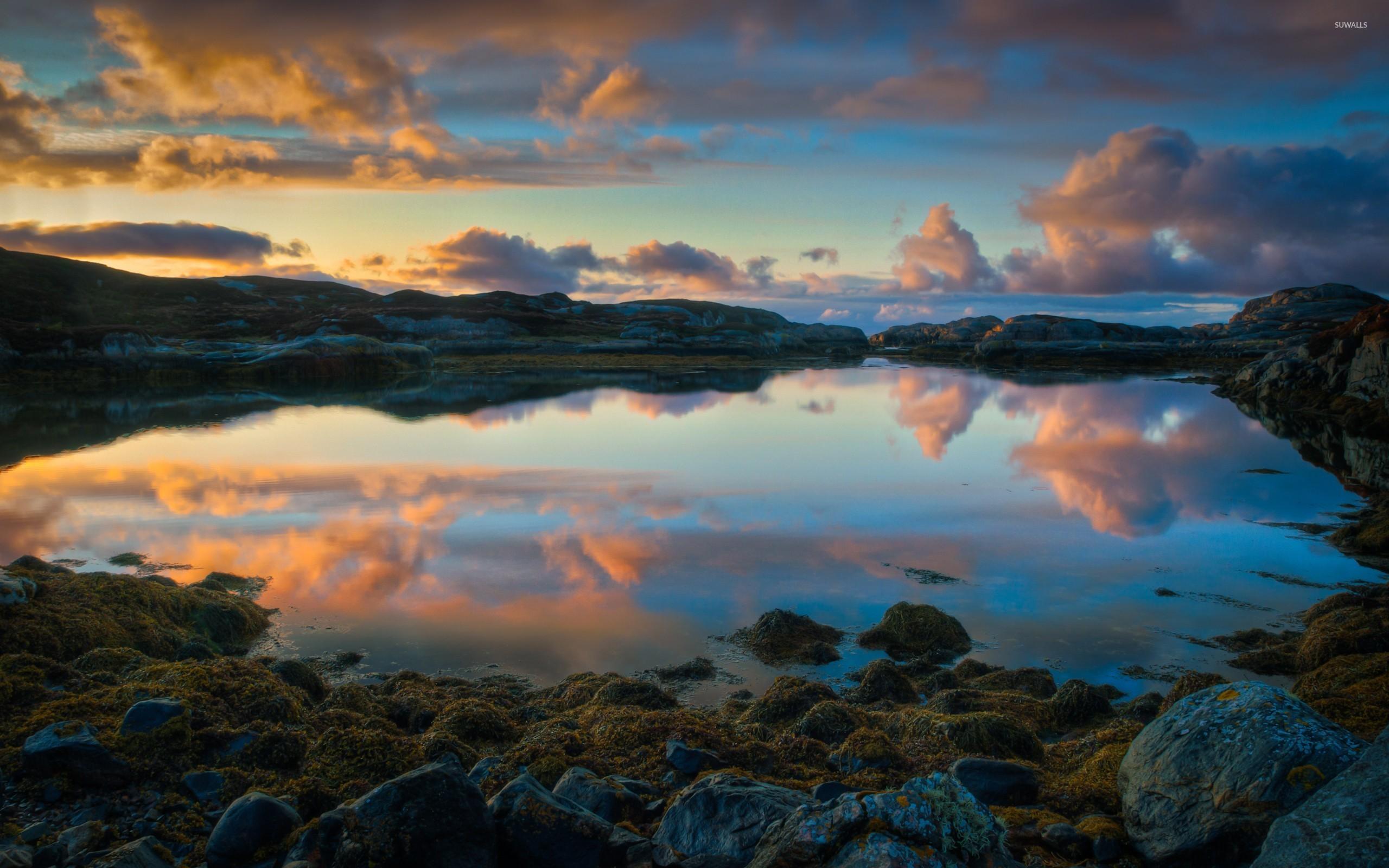 Sunset Reflection In Lake Wallpapers