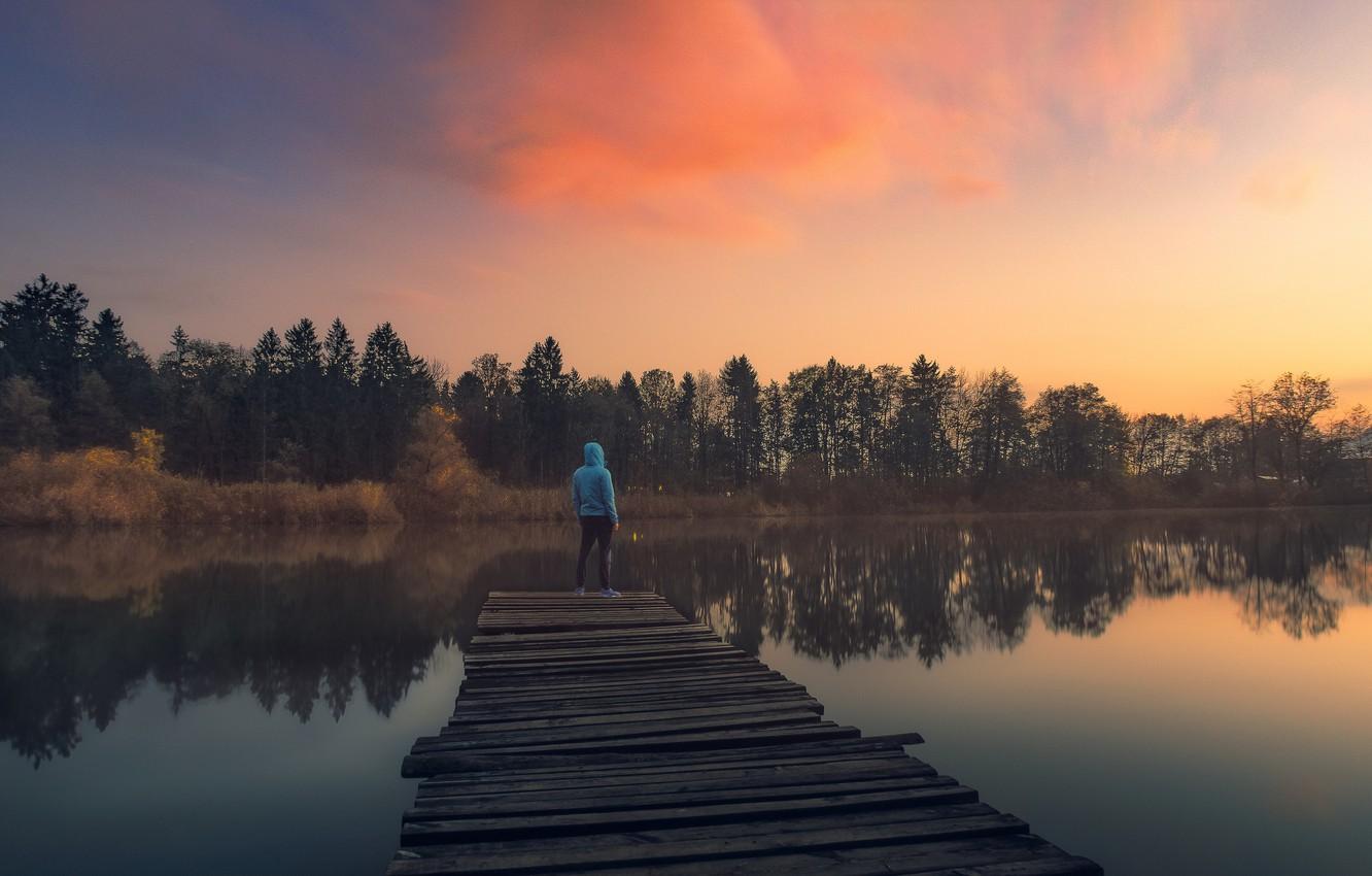 Sunset Reflection In Lake Wallpapers