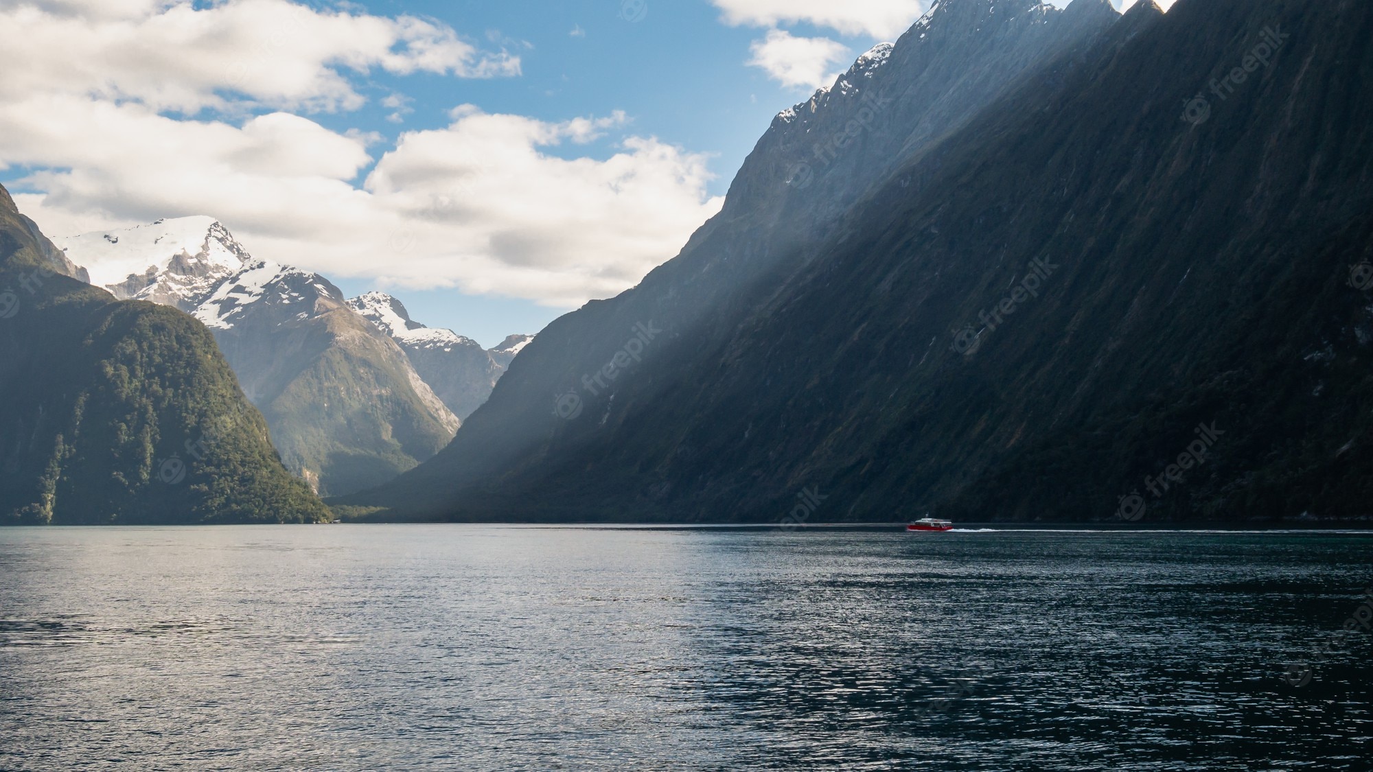 The Milky Pink Sea At Milford Sound 4K New Zealand Wallpapers