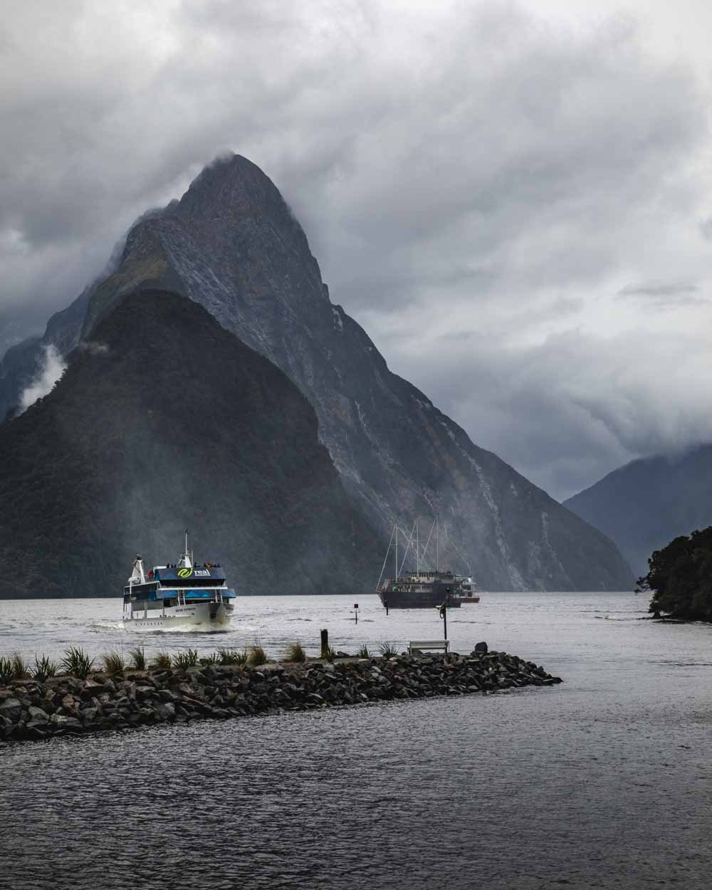 The Milky Pink Sea At Milford Sound 4K New Zealand Wallpapers