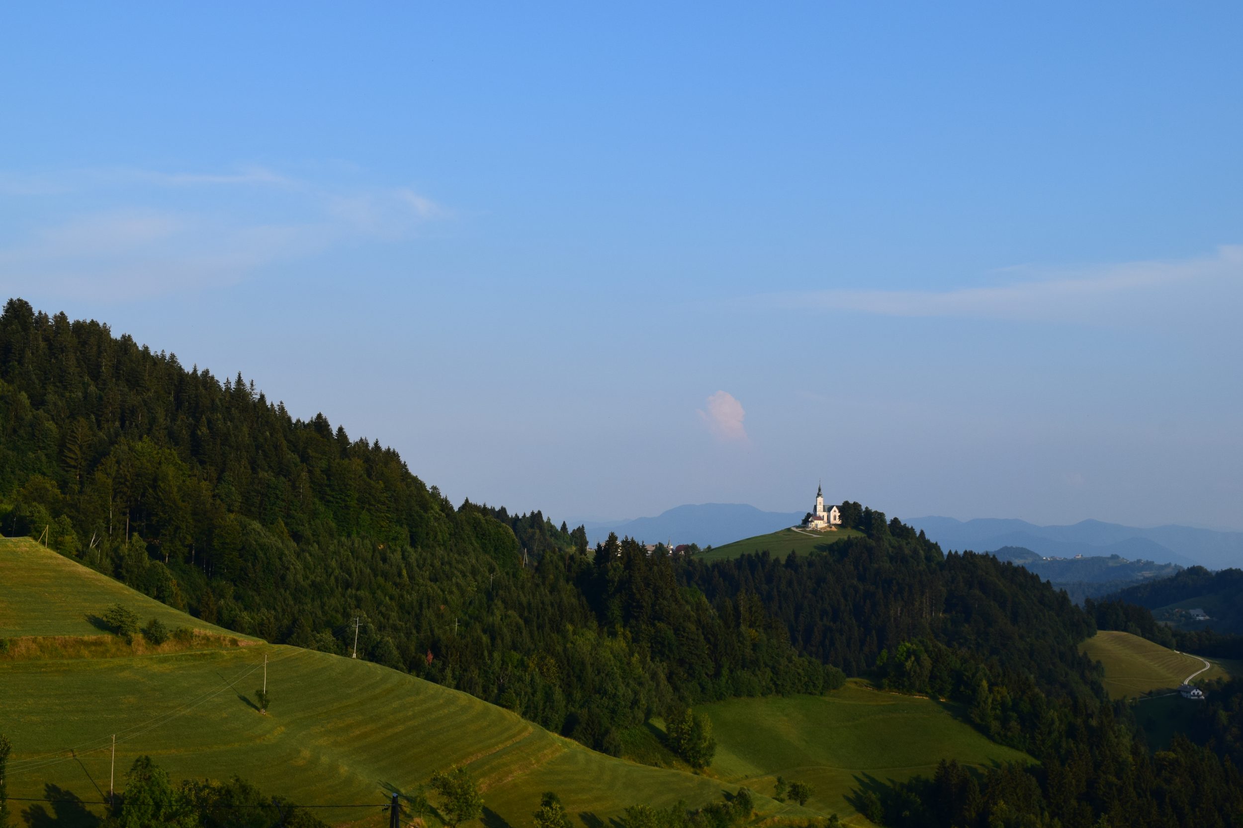 The Sv. Jakob Hill In The Polhov Gradec Hill Range Wallpapers