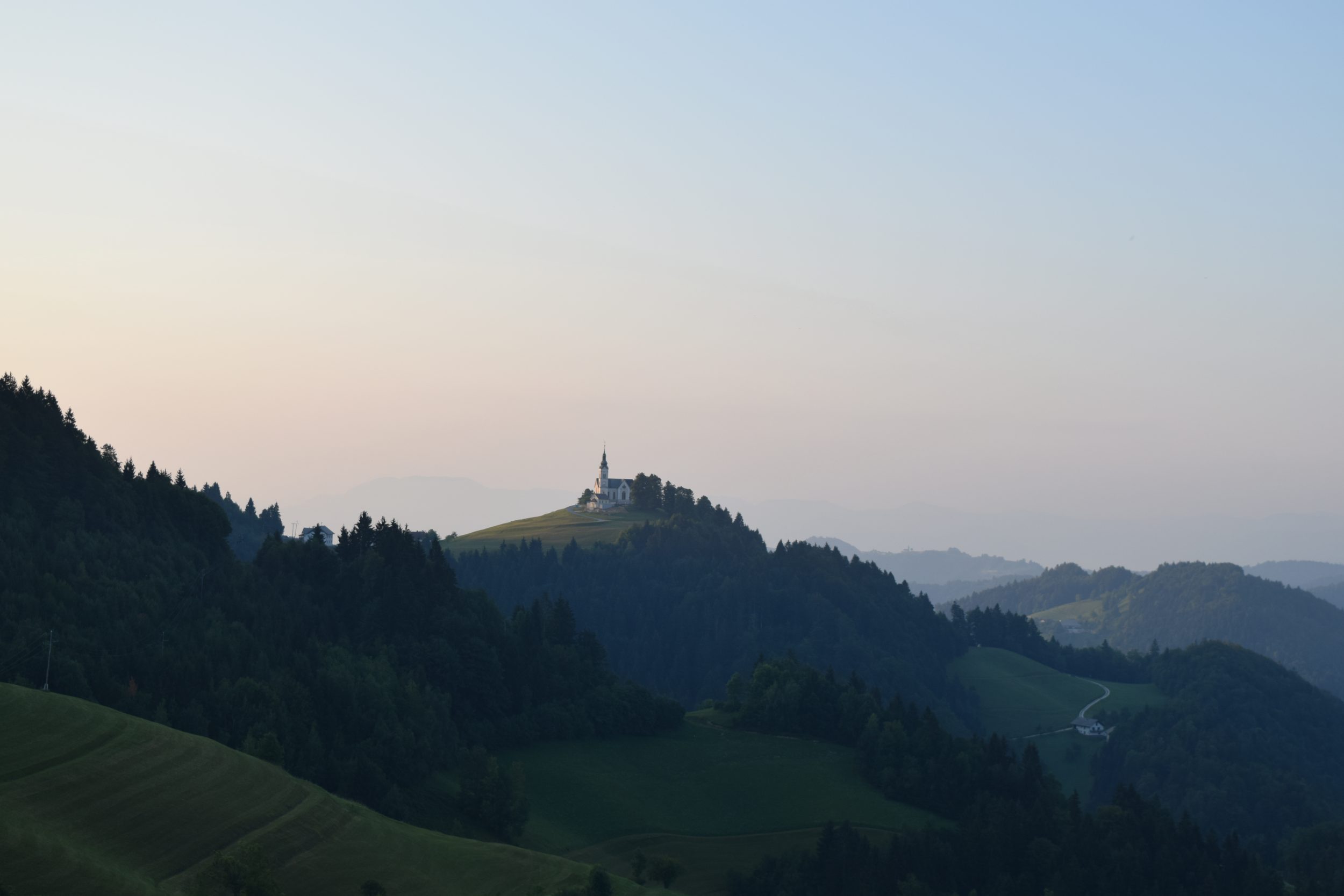 The Sv. Jakob Hill In The Polhov Gradec Hill Range Wallpapers