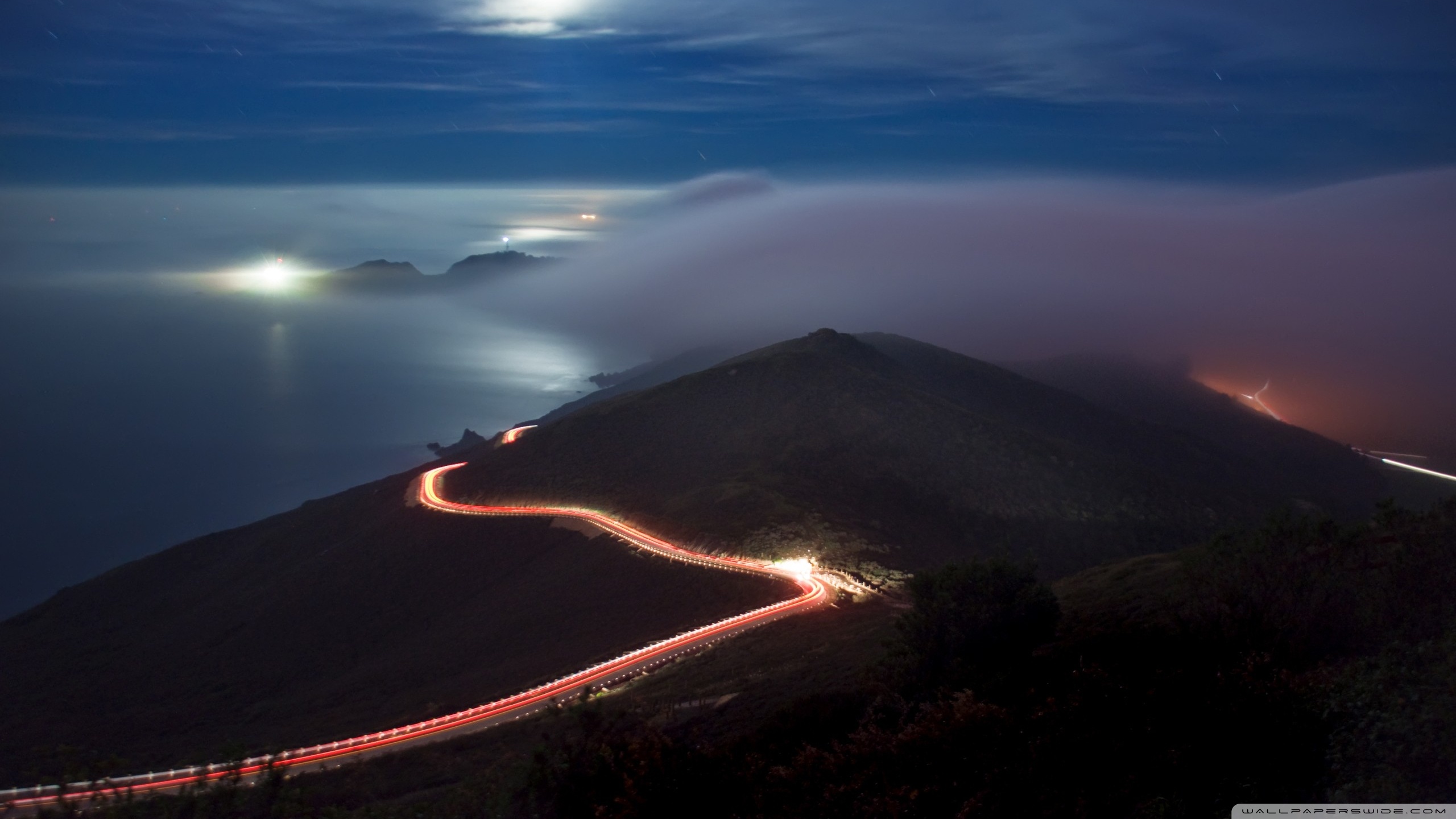 Time-Lapse Mountain Road 4K Photography Wallpapers