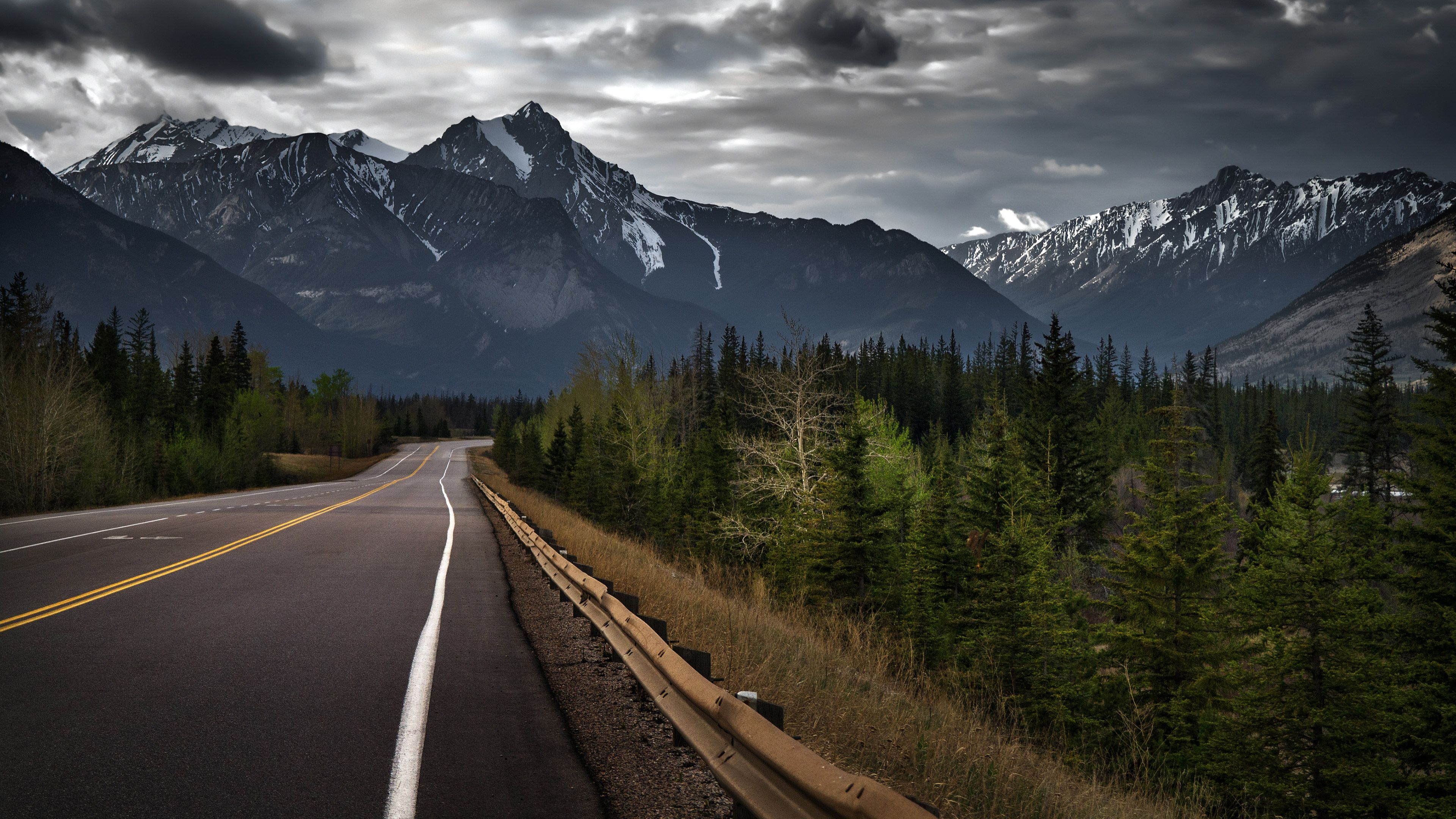 Time-Lapse Mountain Road 4K Photography Wallpapers