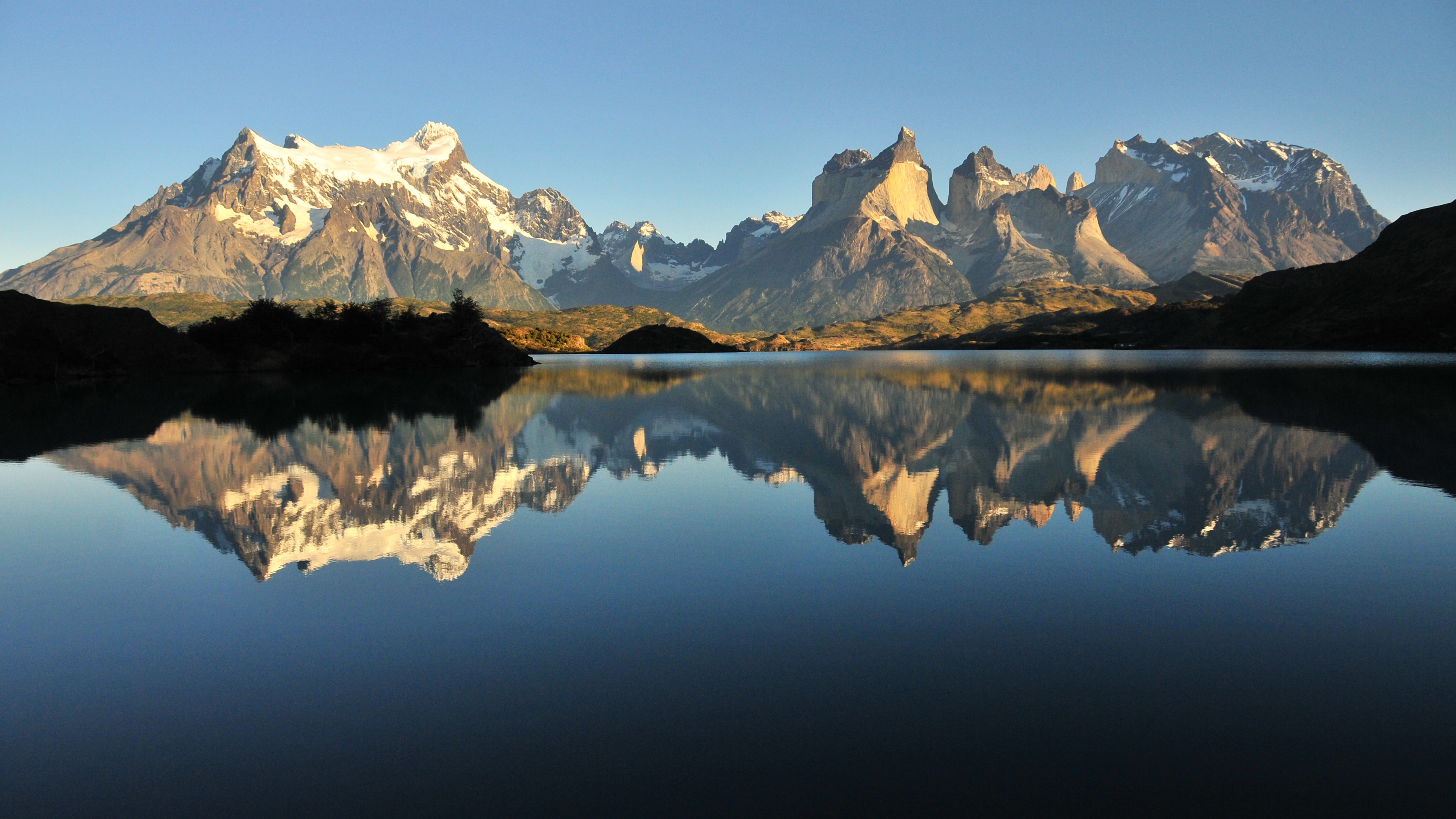 Torres Del Paine Mountains Lake In Chile Wallpapers