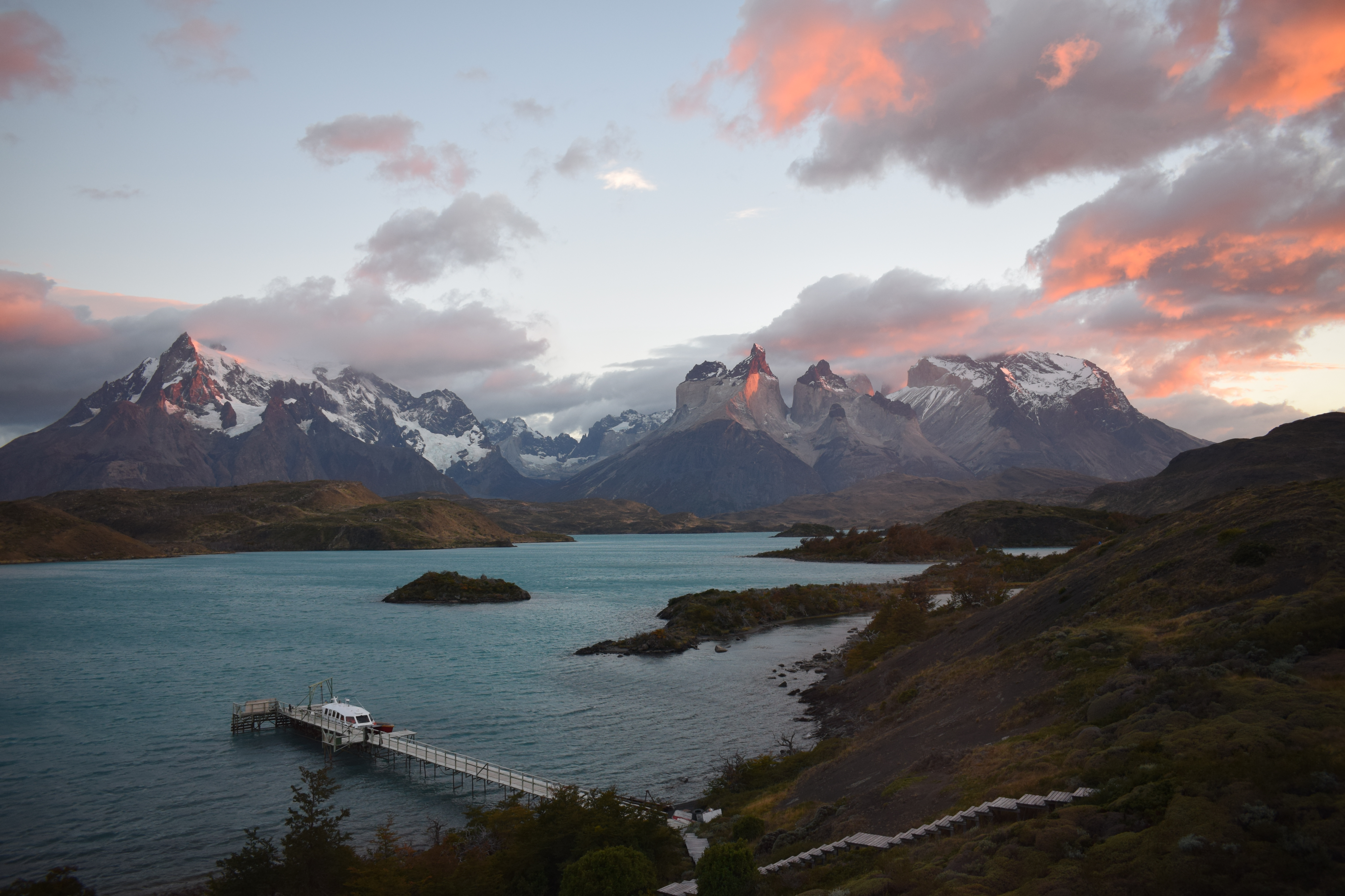 Torres Del Paine Mountains Lake In Chile Wallpapers