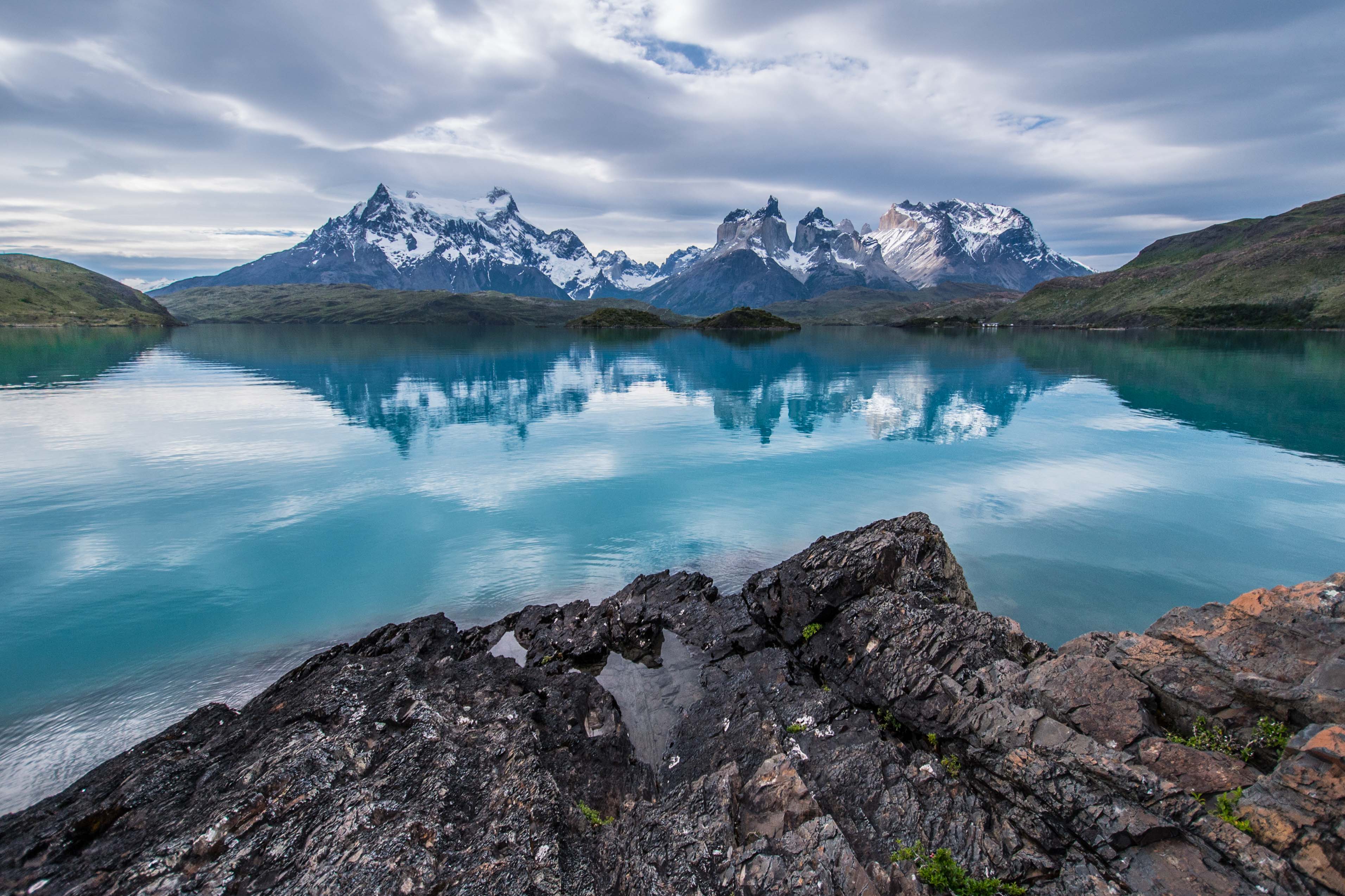 Torres Del Paine Mountains Lake In Chile Wallpapers