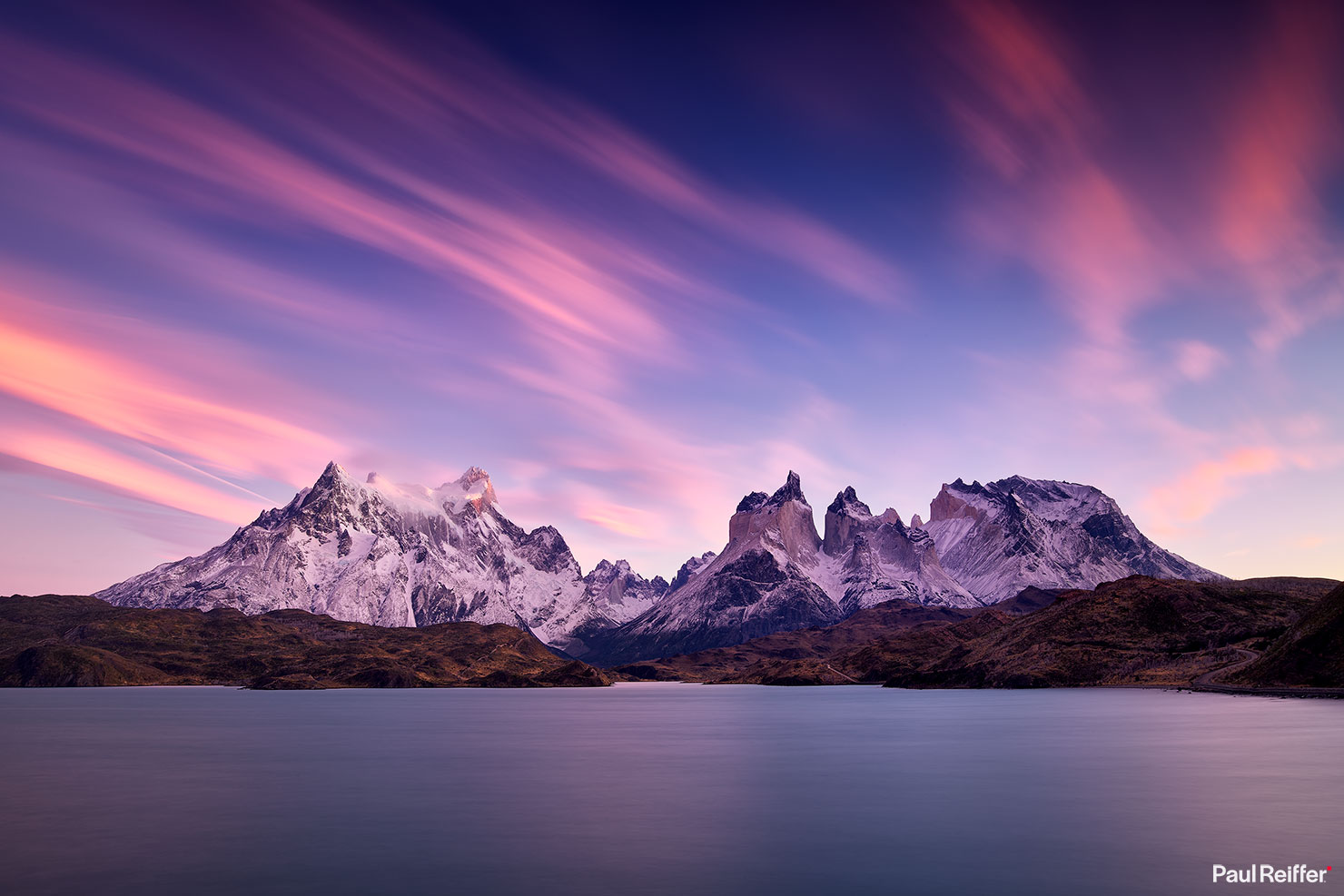 Torres Del Paine Mountains Lake In Chile Wallpapers