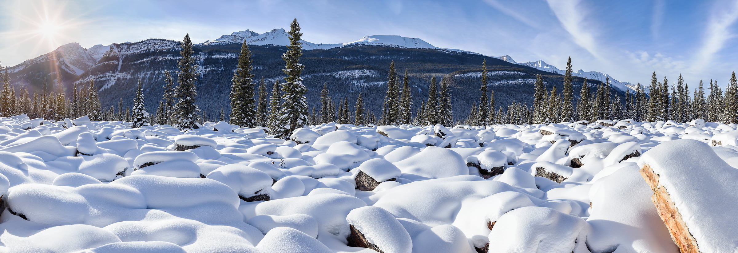 Winter Landscape With Snow Covered Trees Wallpapers