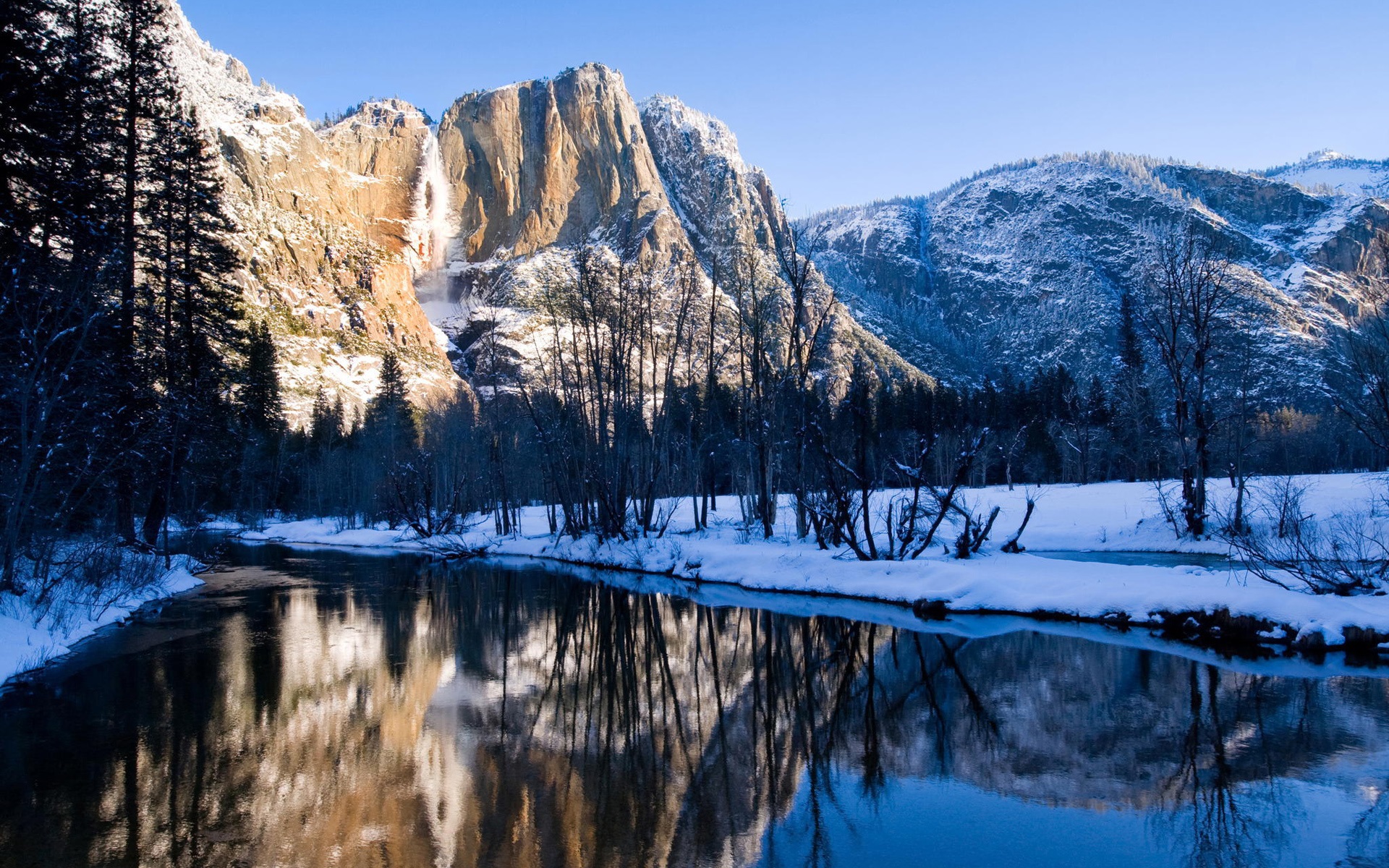 Winter Mountains And Trees Wallpapers