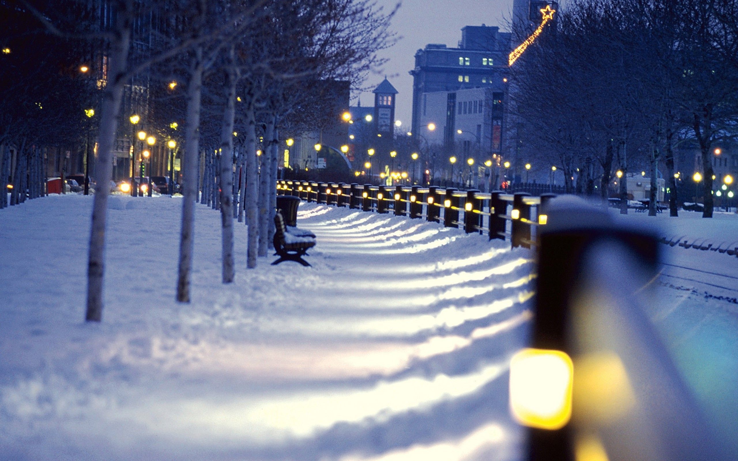 Winter City Background