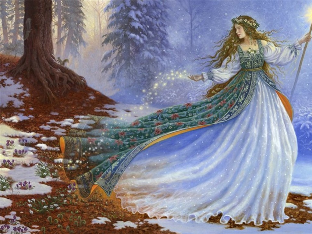 Winter Fairy Background