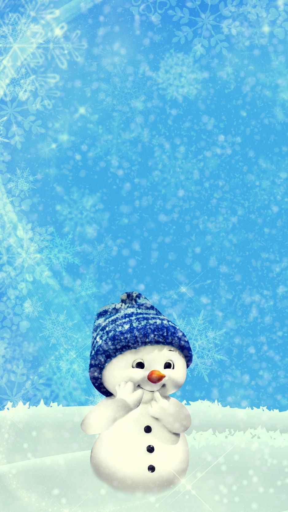 Winter Snowman Background