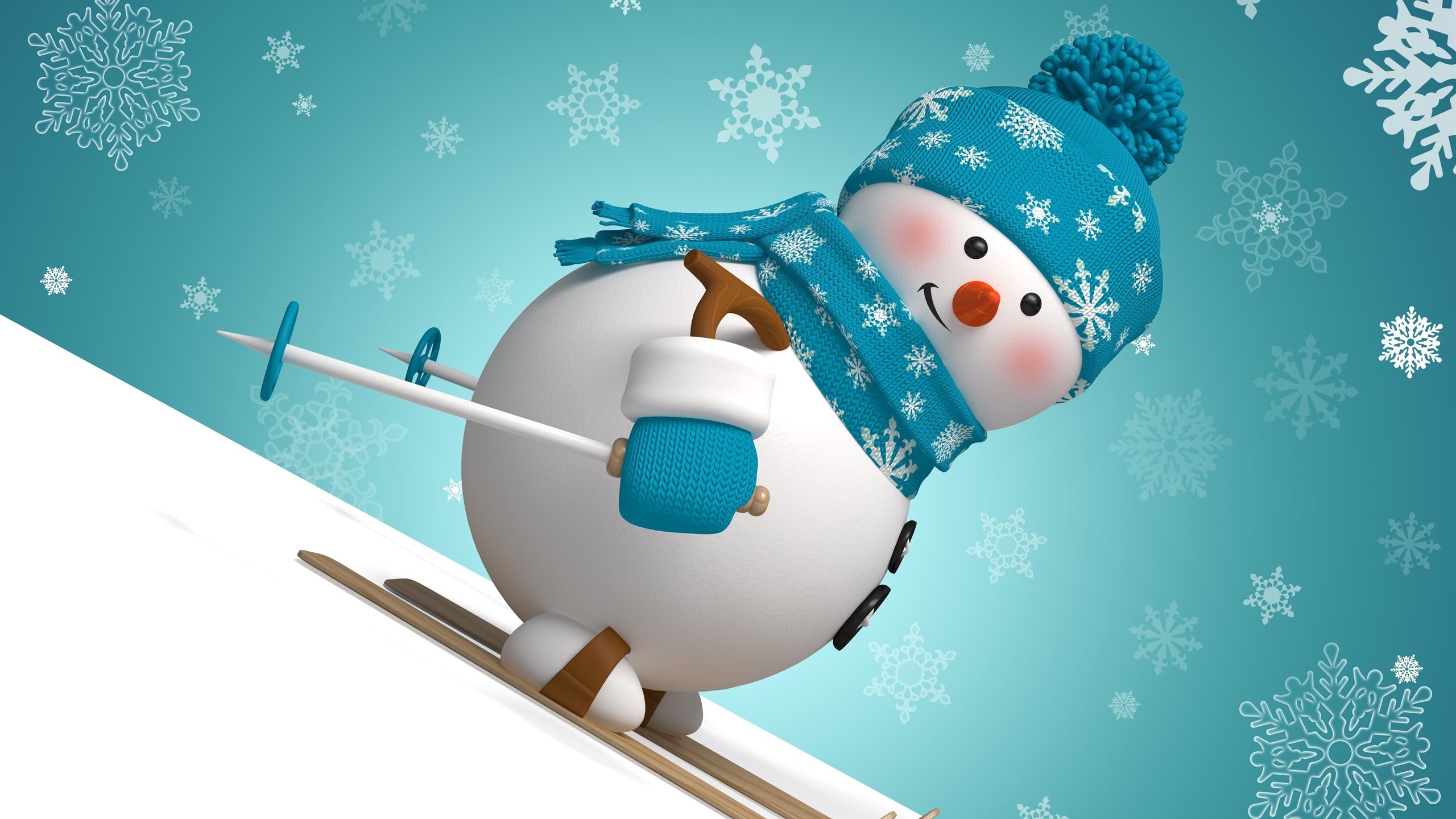 Winter Snowman Background