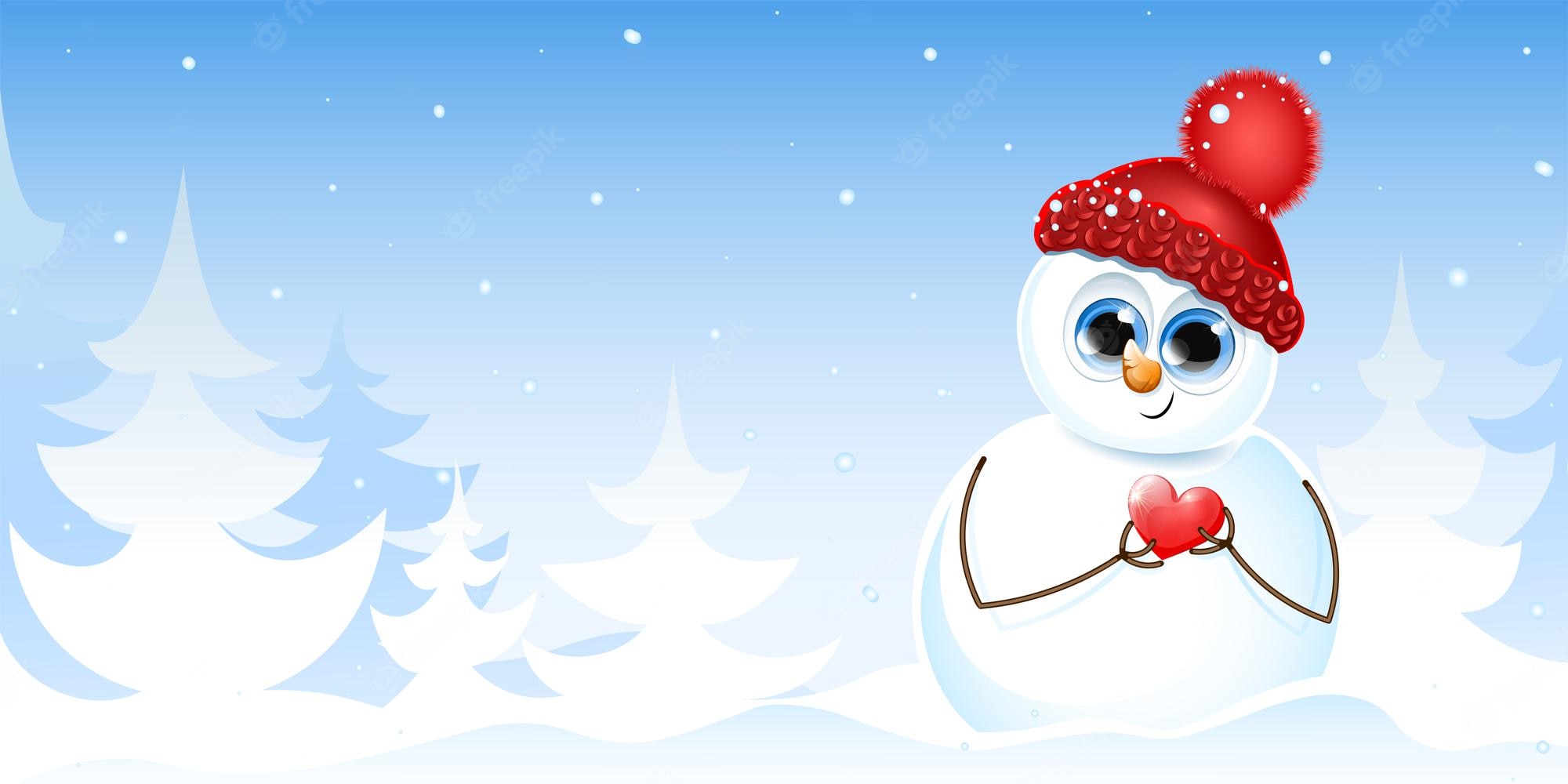 Winter Snowman Background