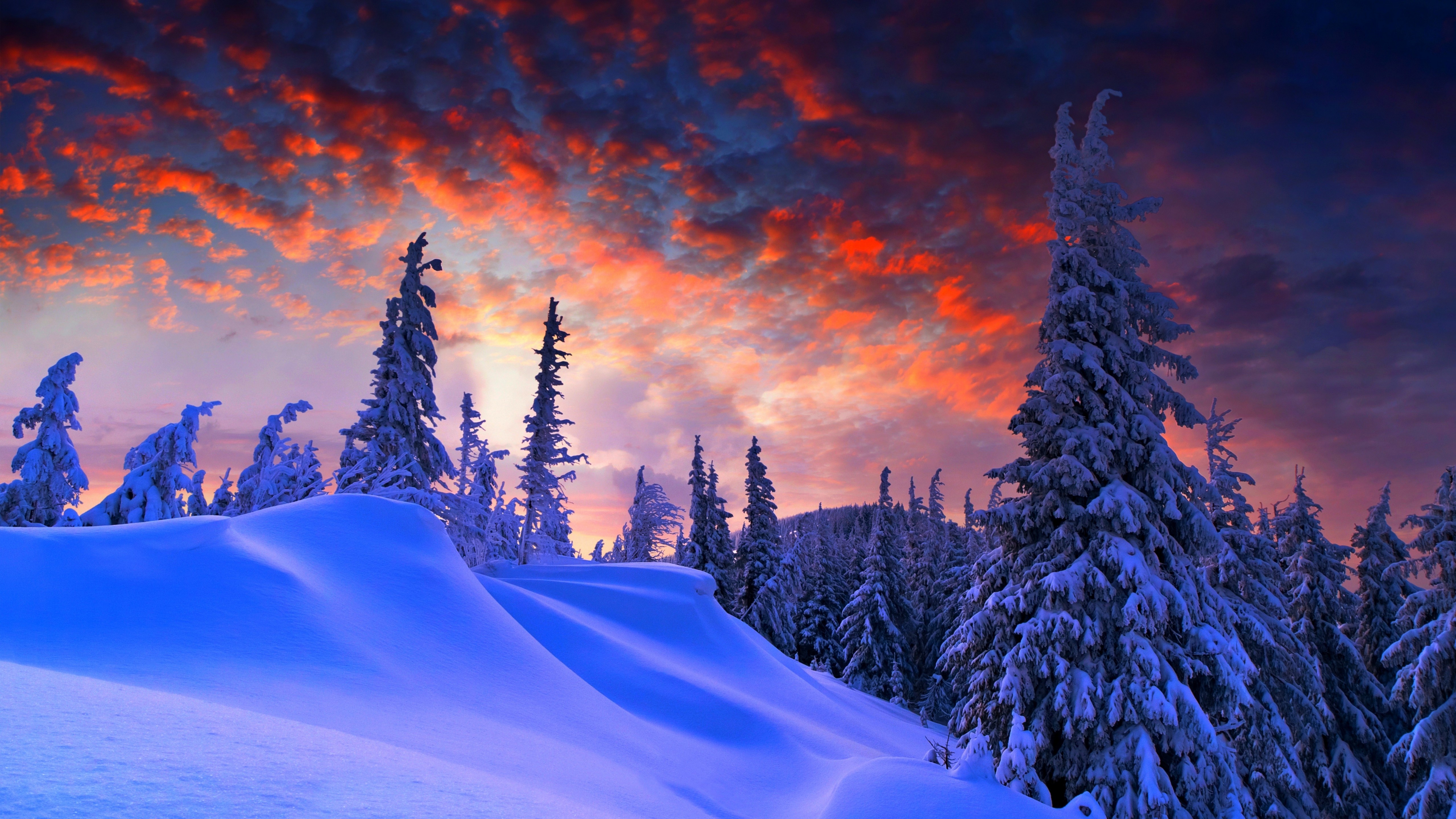 Winter Sunrise Background