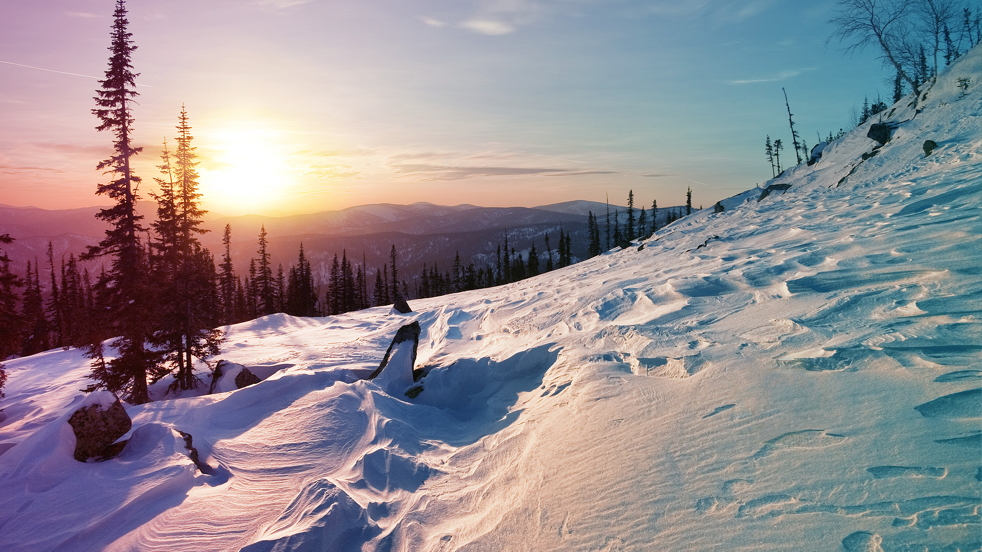 Winter Sunrise Background