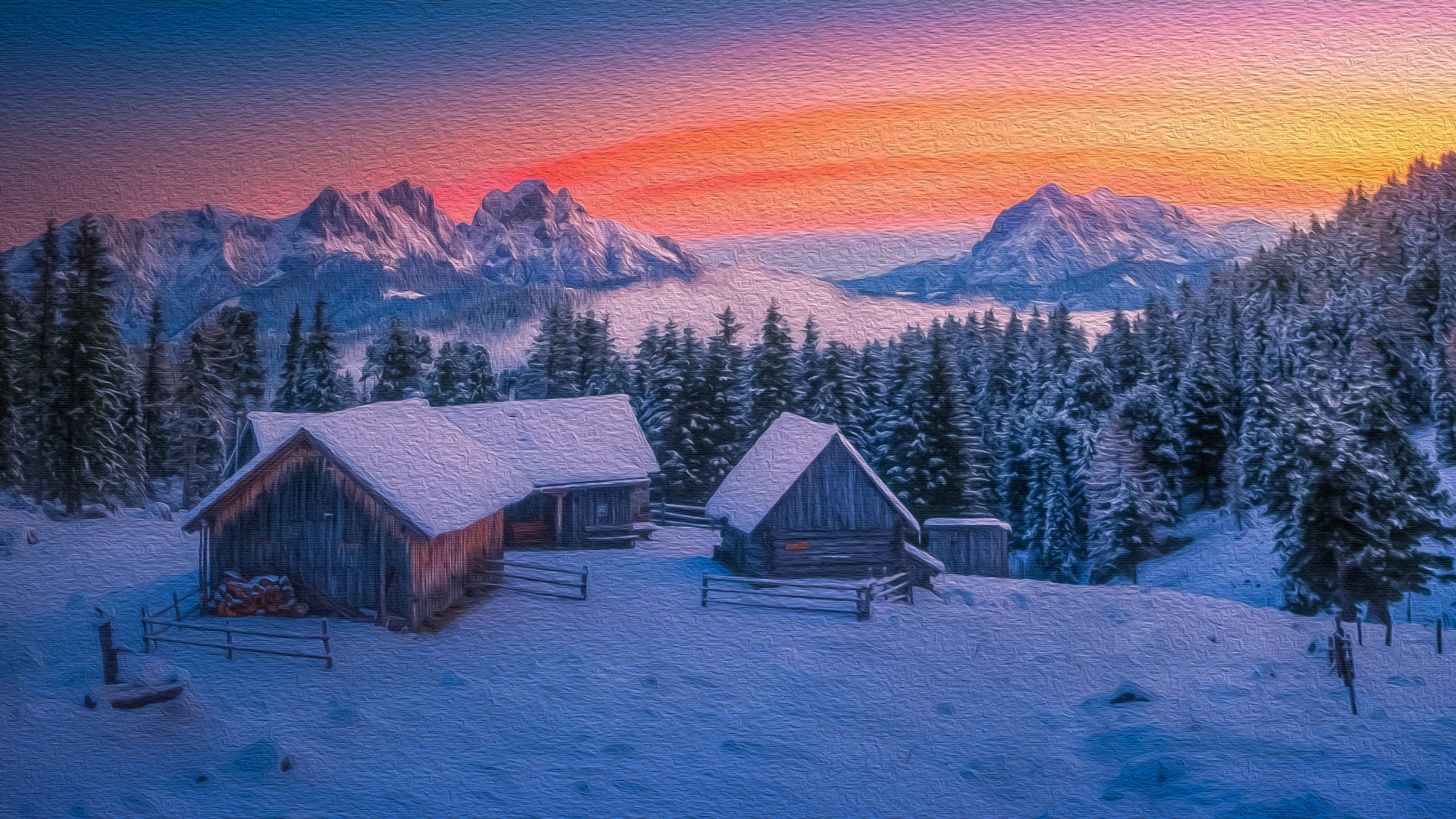 Winter Sunrise Background