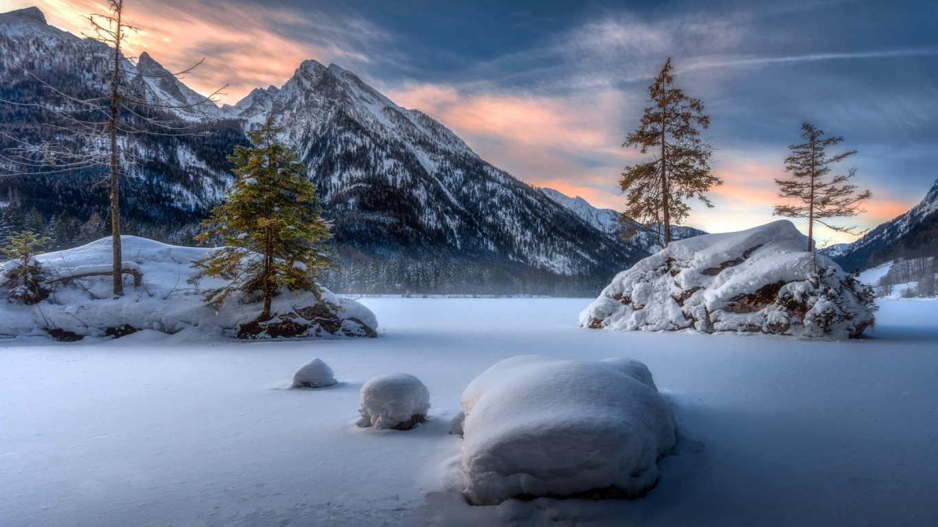 Winter Sunset Desktop Backgrounds