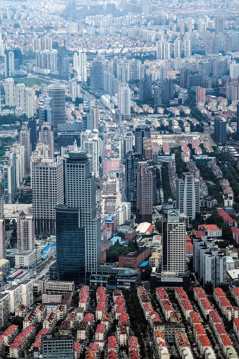 Aerial View Shanghai Skyline And Skyscrapers Wallpapers