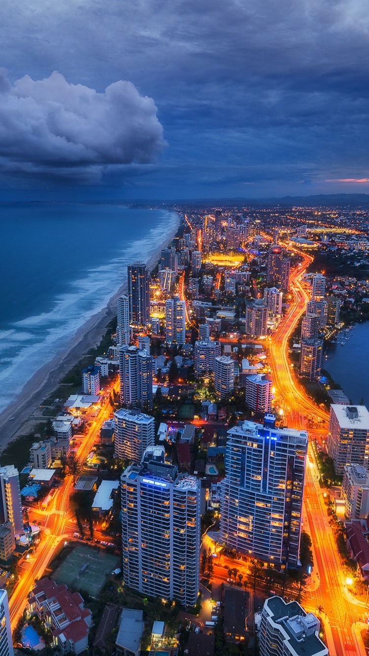 Australia Buildings Lights At Night Wallpapers