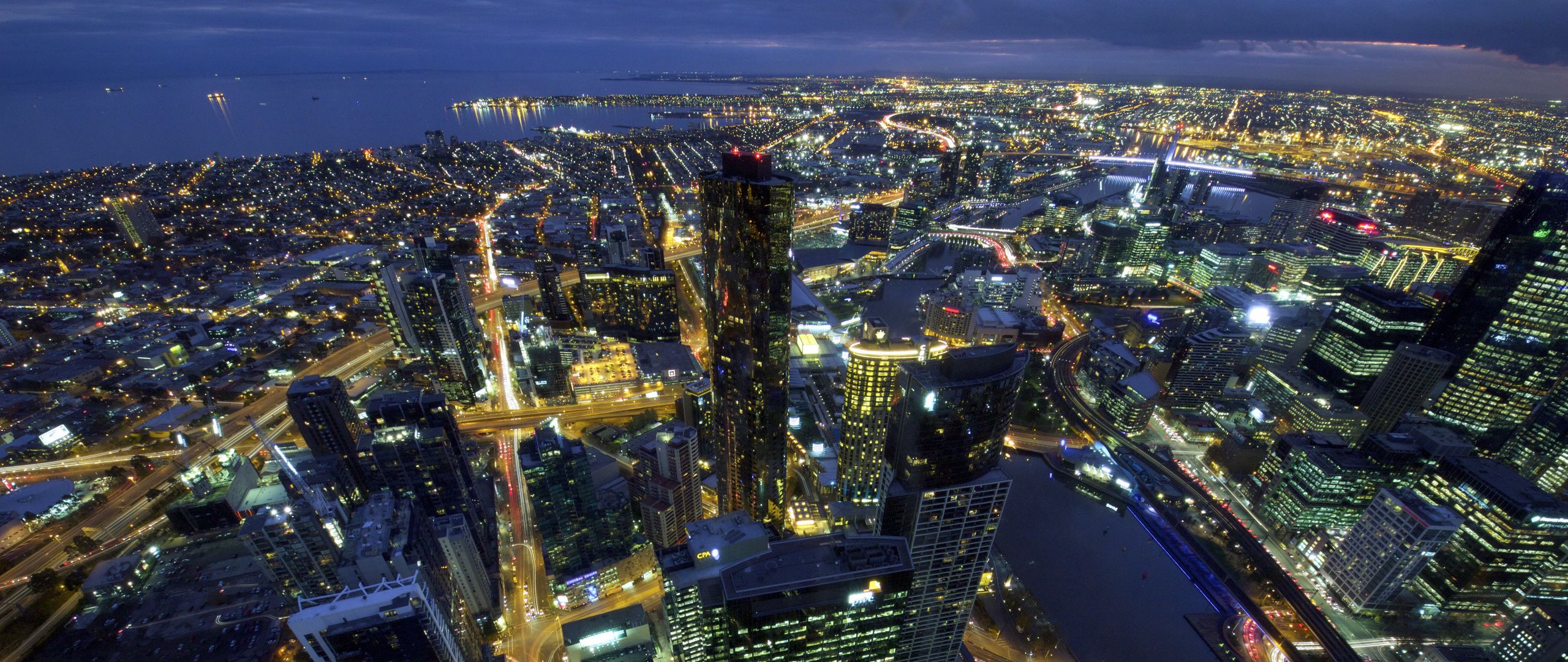 Australia Buildings Lights At Night Wallpapers