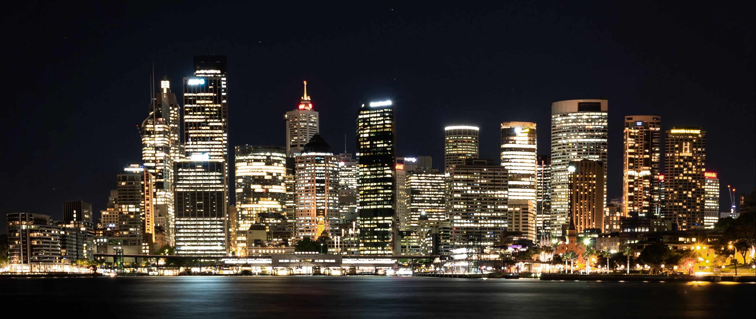 Australia Buildings Lights At Night Wallpapers