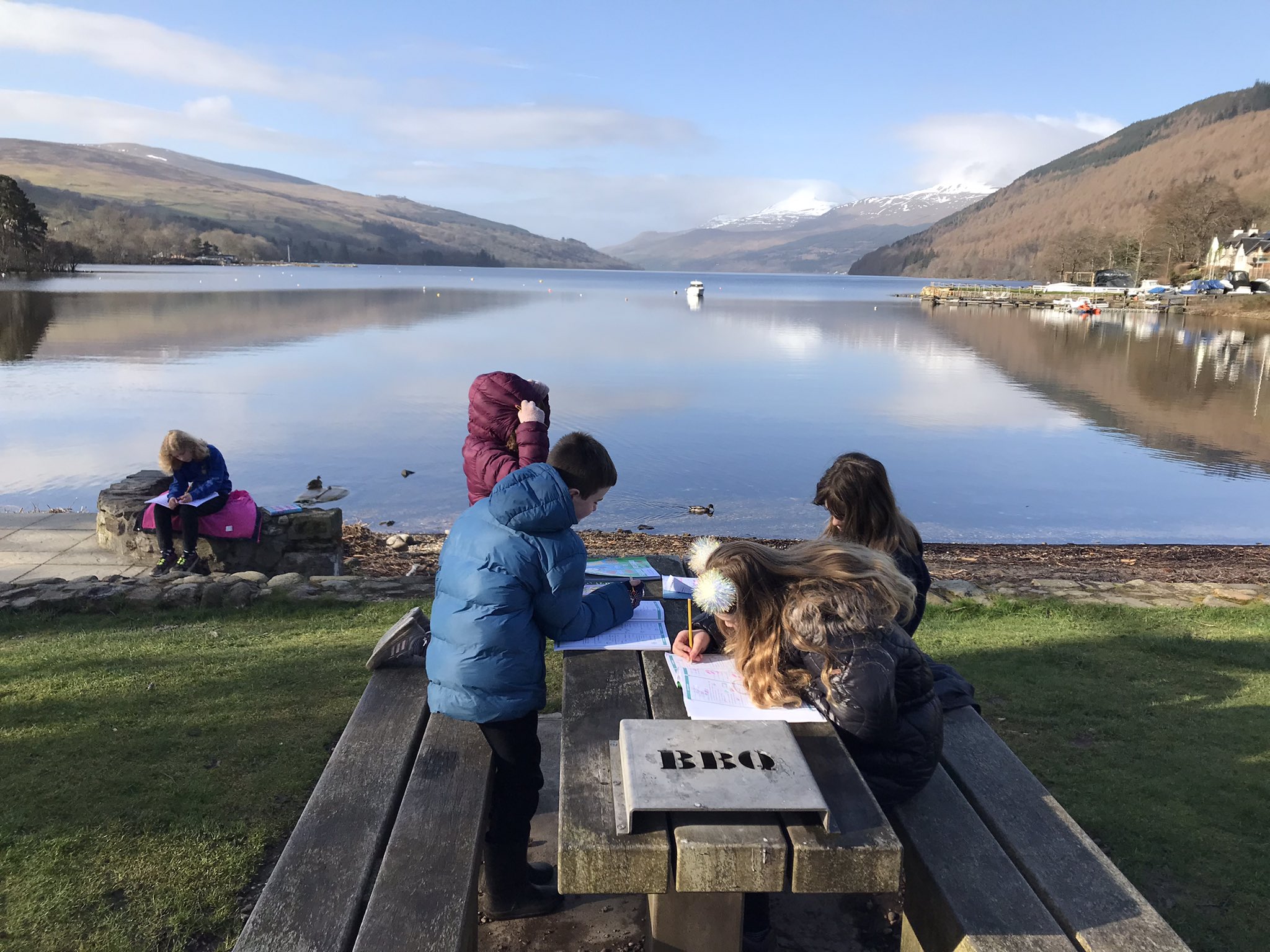 Blue Hour On Loch Tay In Kenmore Wallpapers