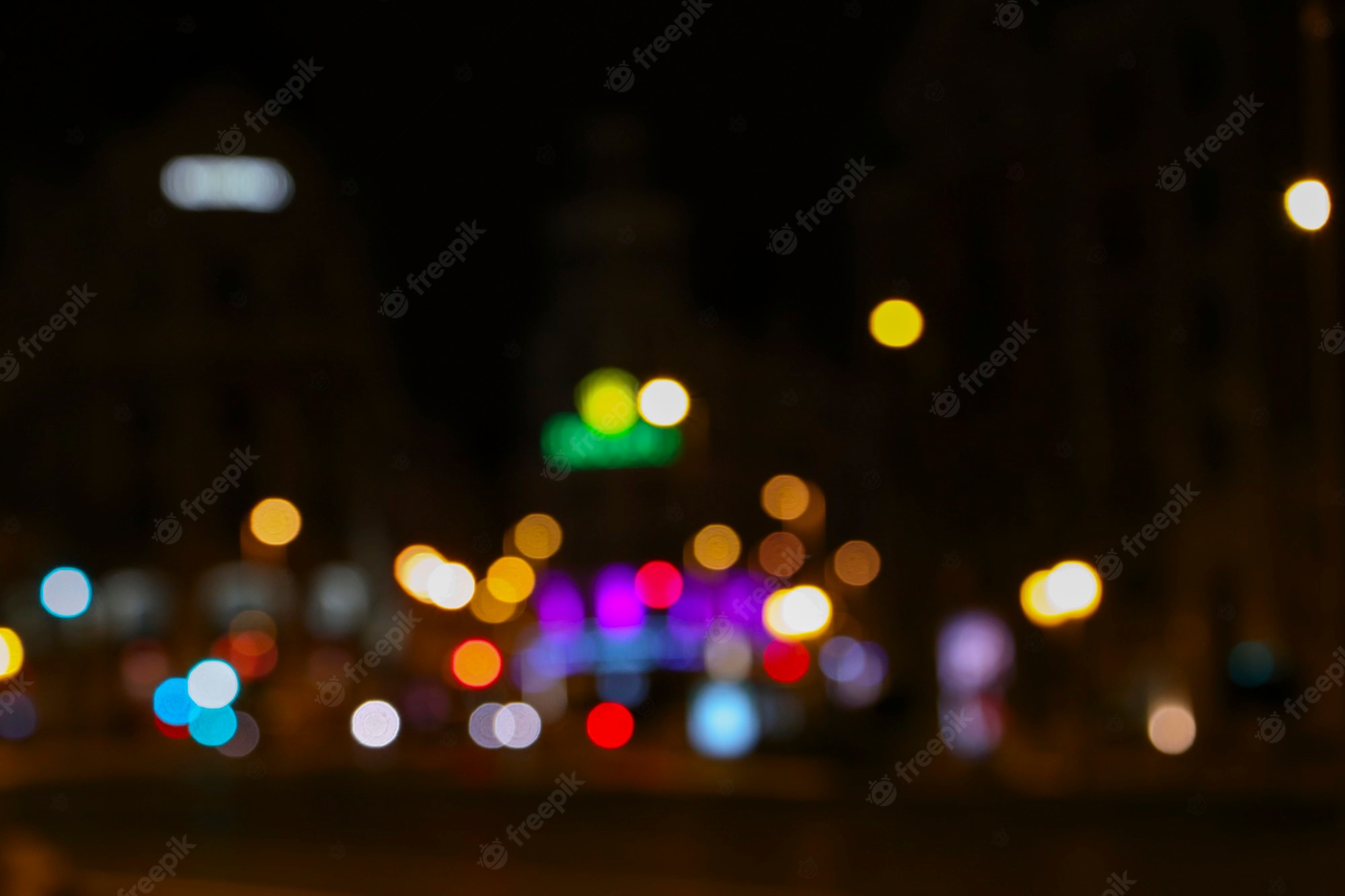 Bokeh Blur City In Night Wallpapers