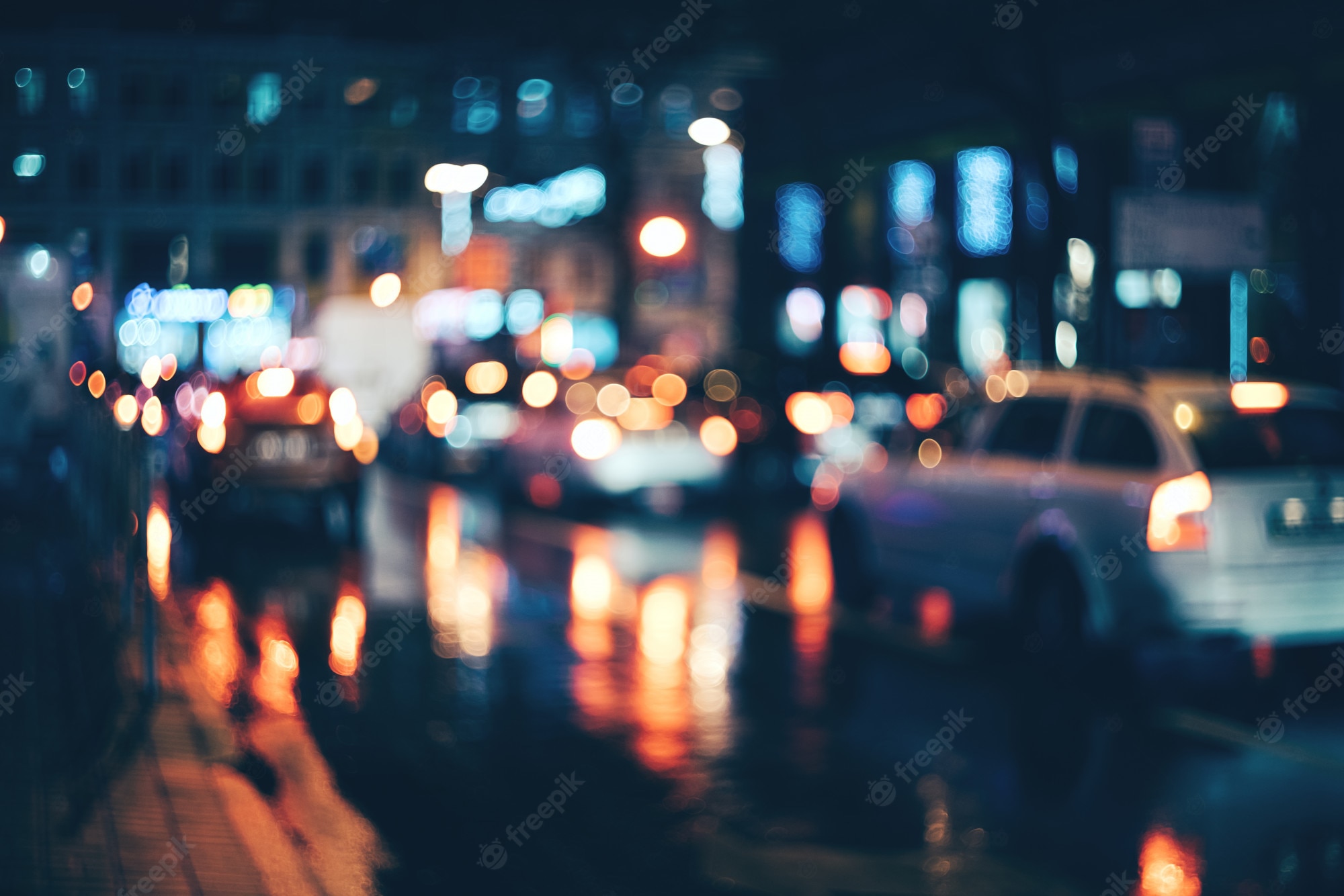 Bokeh Blur City In Night Wallpapers