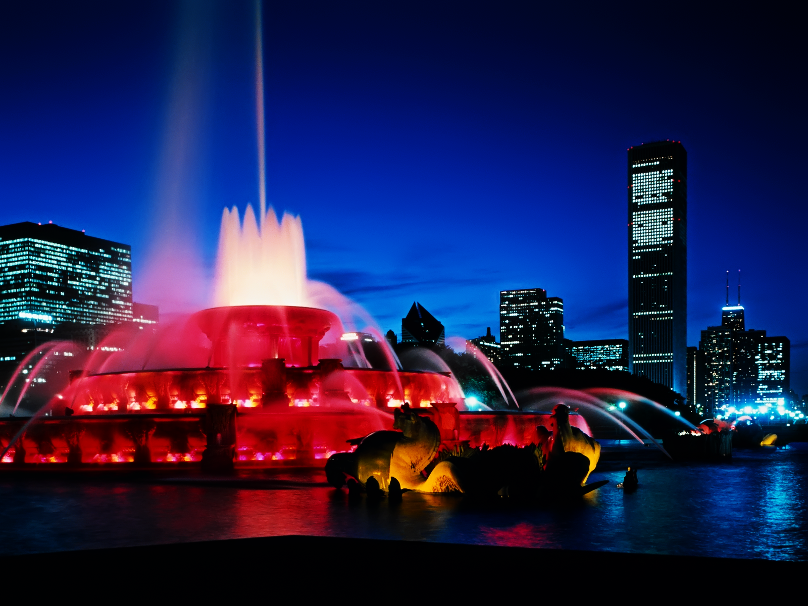 Buckingham Fountain Fountain Chicago Wallpapers